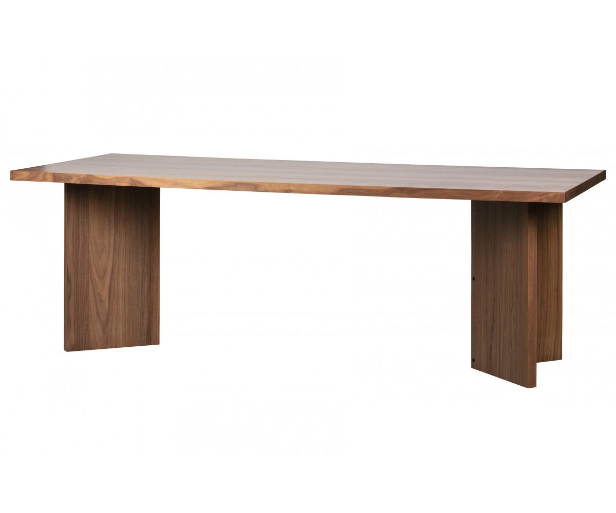 Table à manger en bois 90x220cm bois foncé Table à manger en bois 90x220cm bois foncé