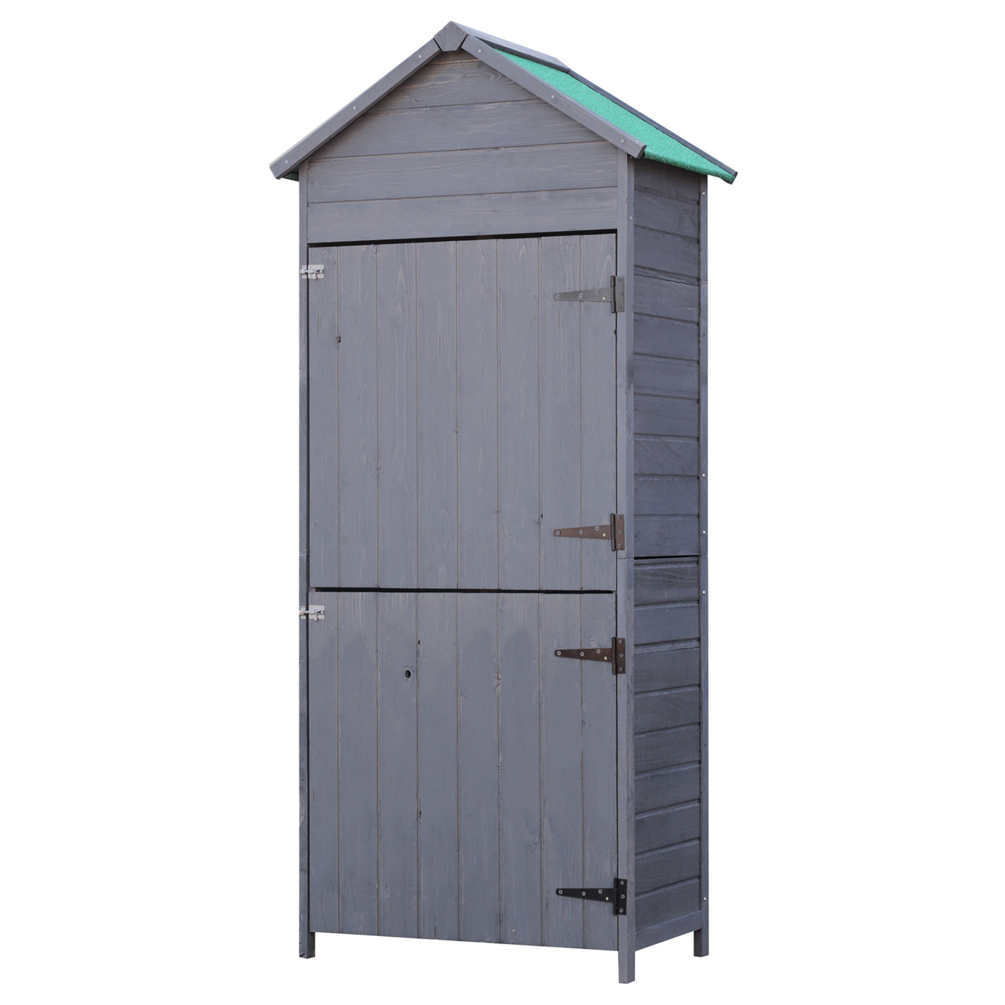 Armoire de jardin en bois massif gris (photo) Armoire de jardin en bois massif gris