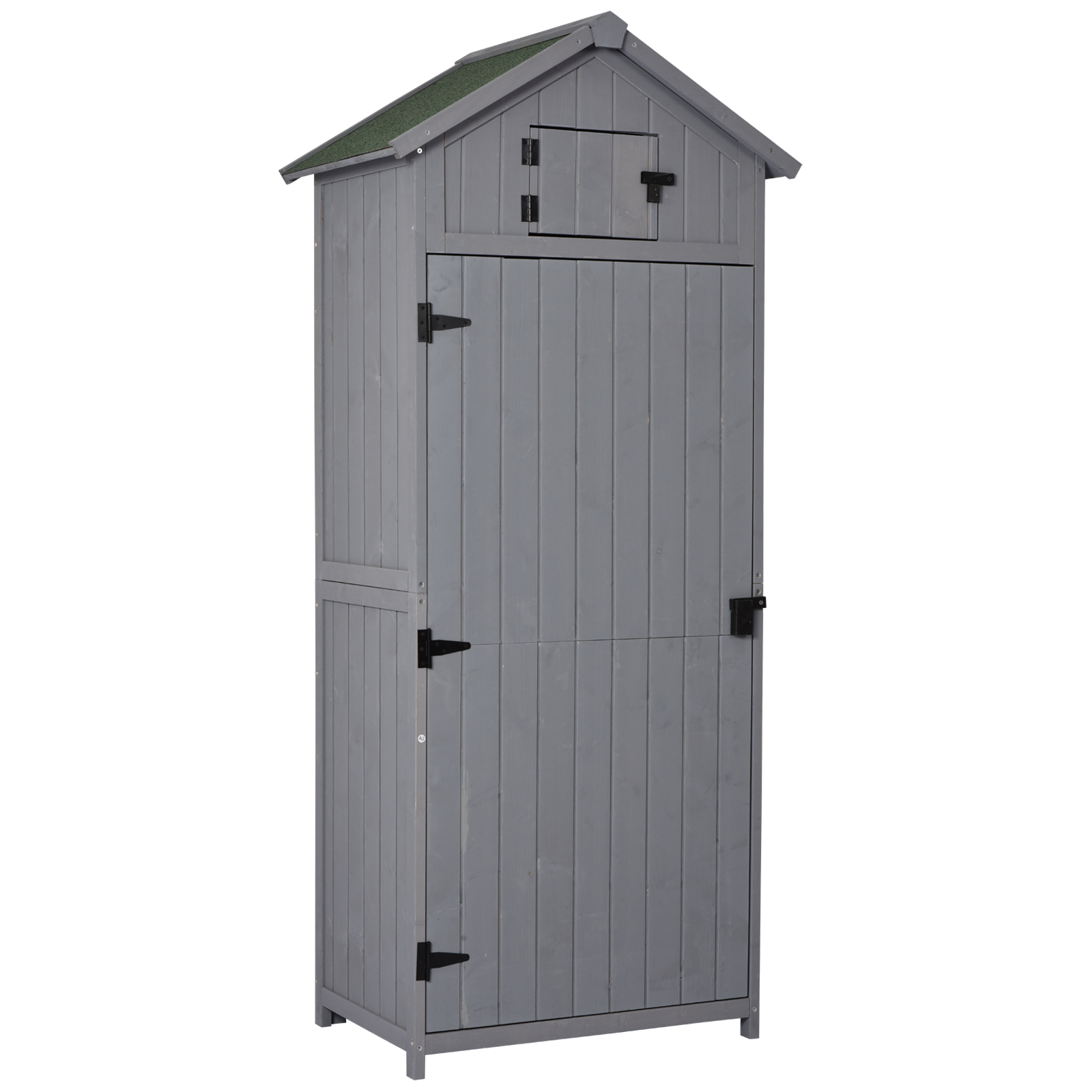 Armoire de jardin pin massif gris Armoire de jardin pin massif gris