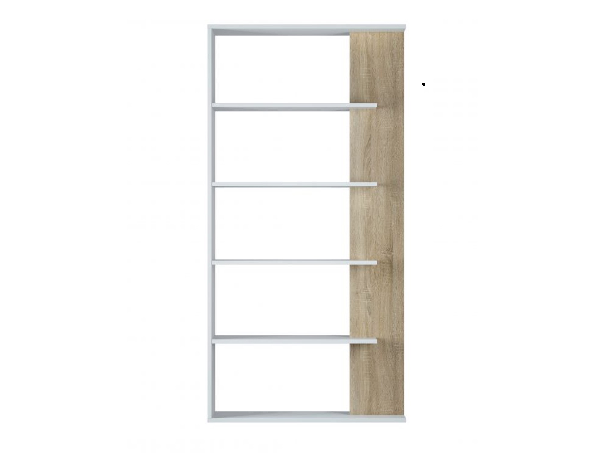 Bibliothèque blanc/bois 4 tablettes L90cm x H180cm Bibliothèque blanc/bois 4 tablettes L90cm x H180cm