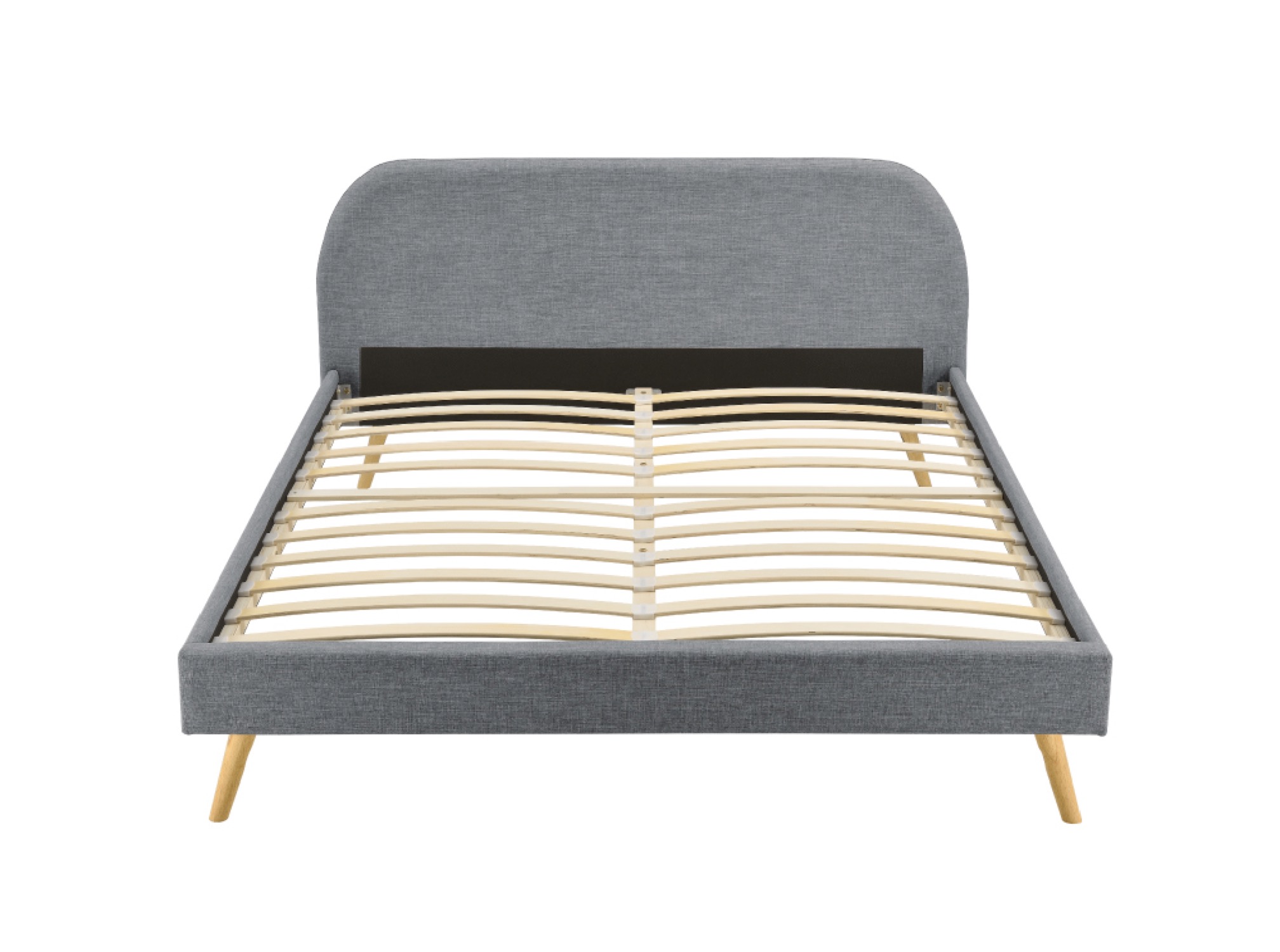 Cadre de lit en tissu gris clair 160x200 (photo) Cadre de lit en tissu gris clair 160x200