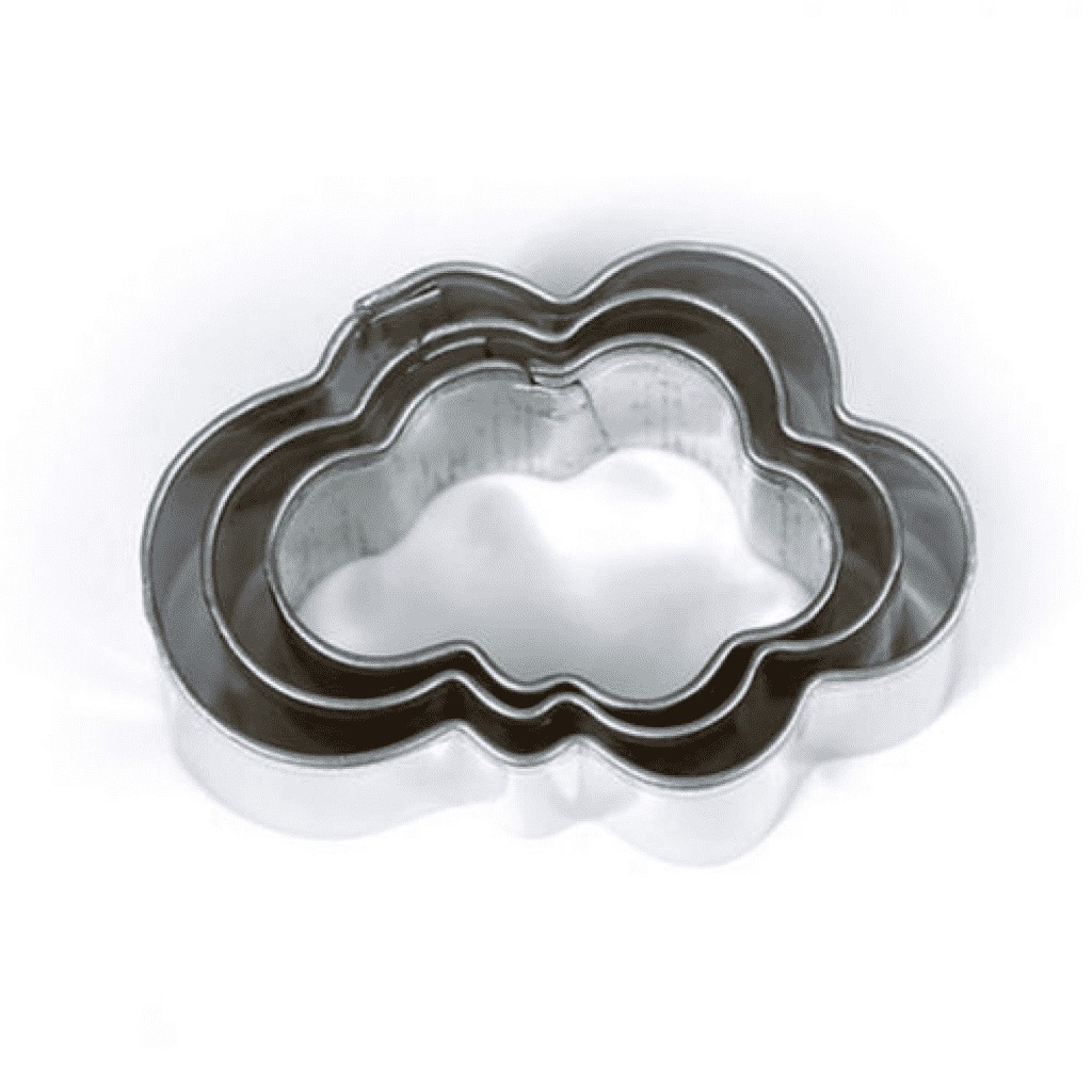 3 mini emporte-pièces en inox nuages (photo) 3 mini emporte-pièces en inox nuages