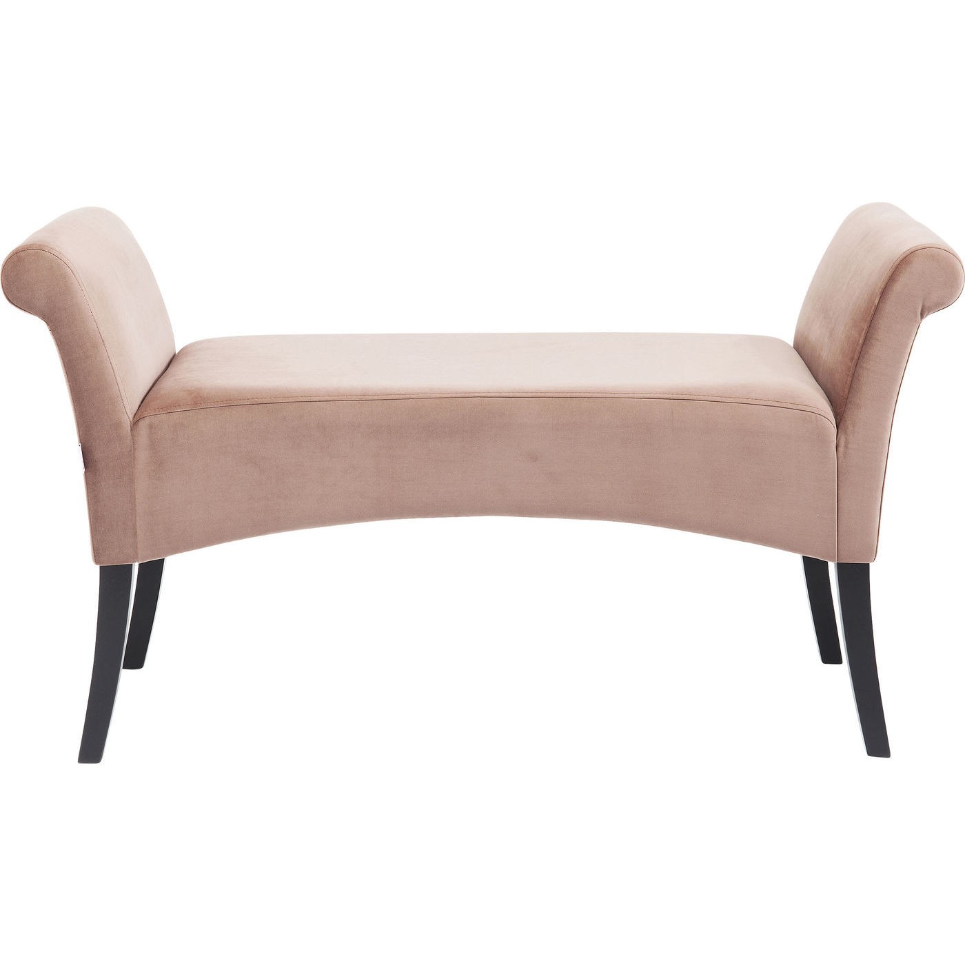 Banc 2 places velours rose et hêtre massif (photo) Banc 2 places velours rose et hêtre massif