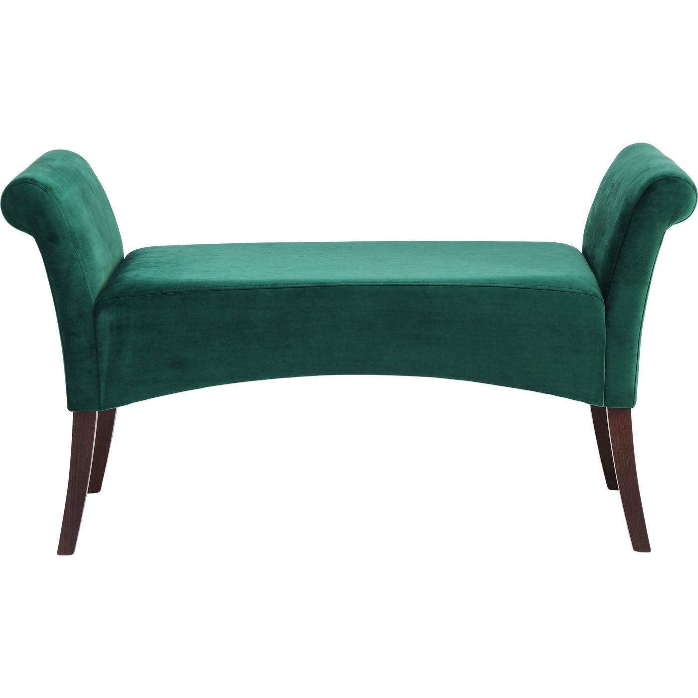 Banc 2 places velours vert et hêtre massif (photo) Banc 2 places velours vert et hêtre massif