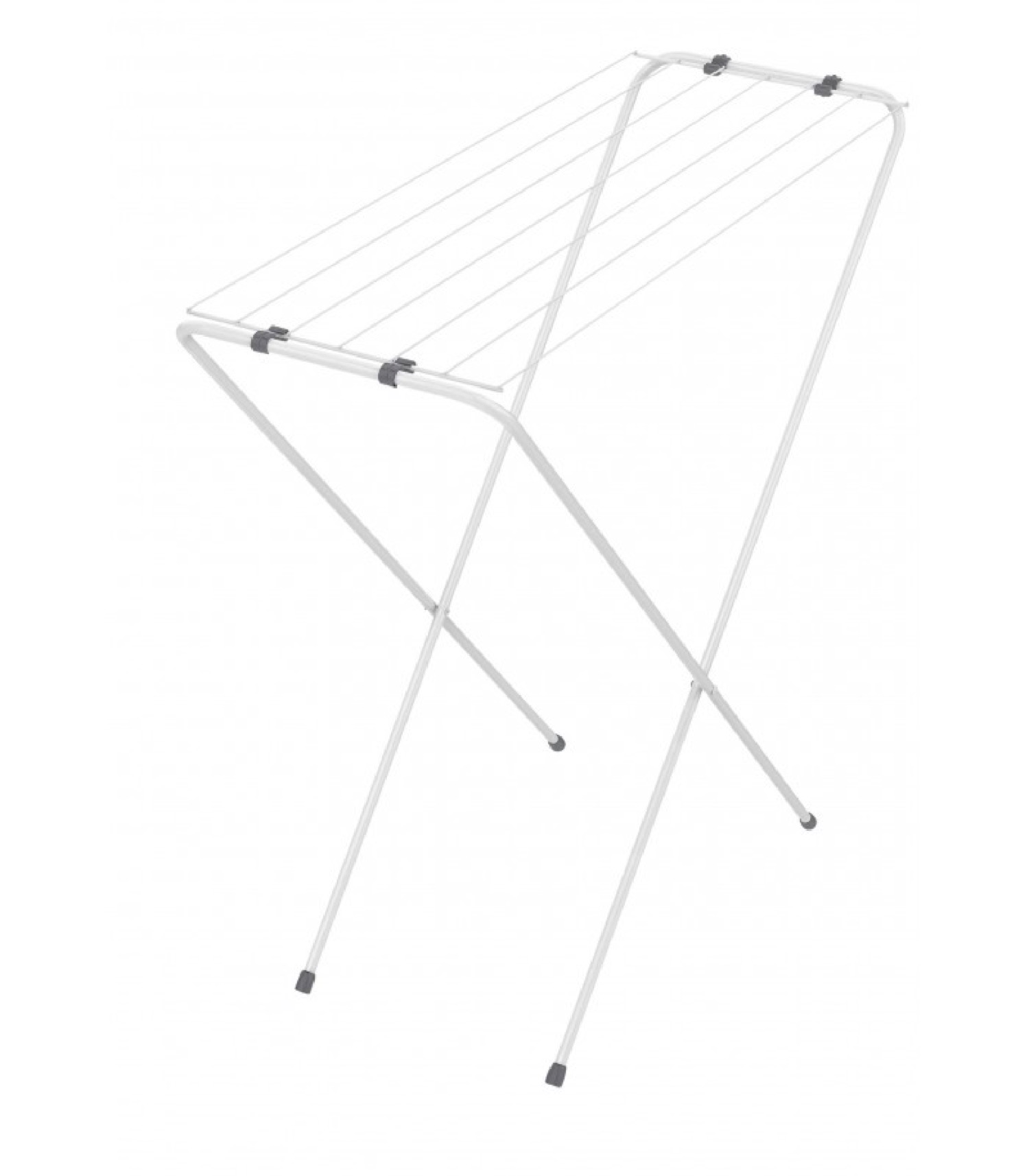 Étendoir à linge pliable métal blanc Étendoir à linge pliable métal blanc