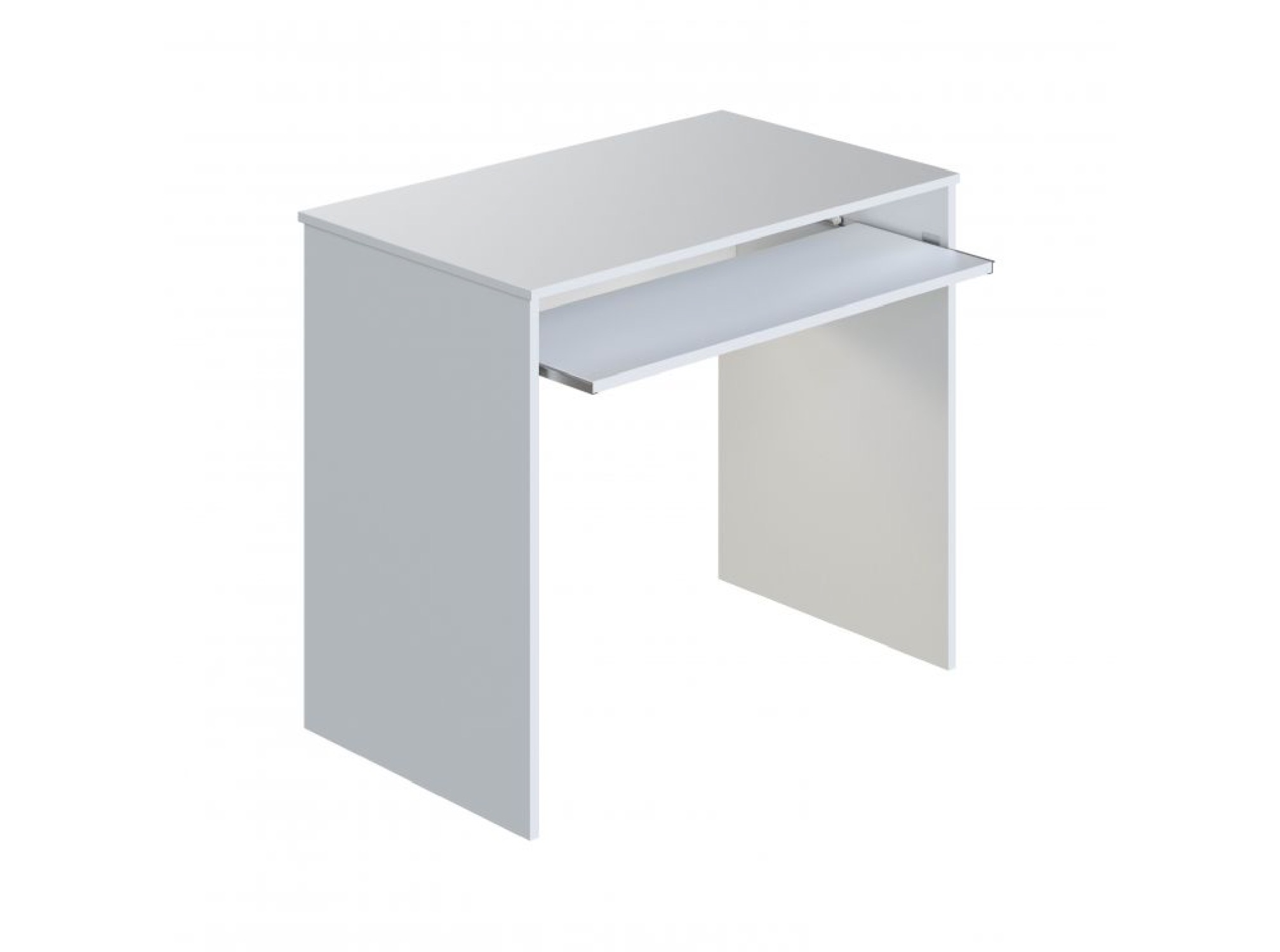 Bureau blanc avec tablette extractible L90cm x H79cm Bureau blanc avec tablette extractible L90cm x H79cm