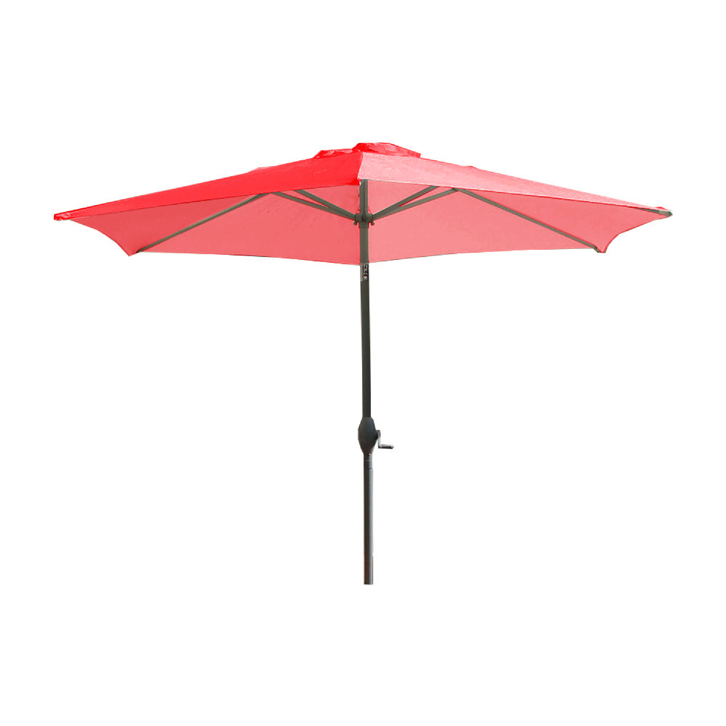 Parasol avec mât en aluminium et toile corail