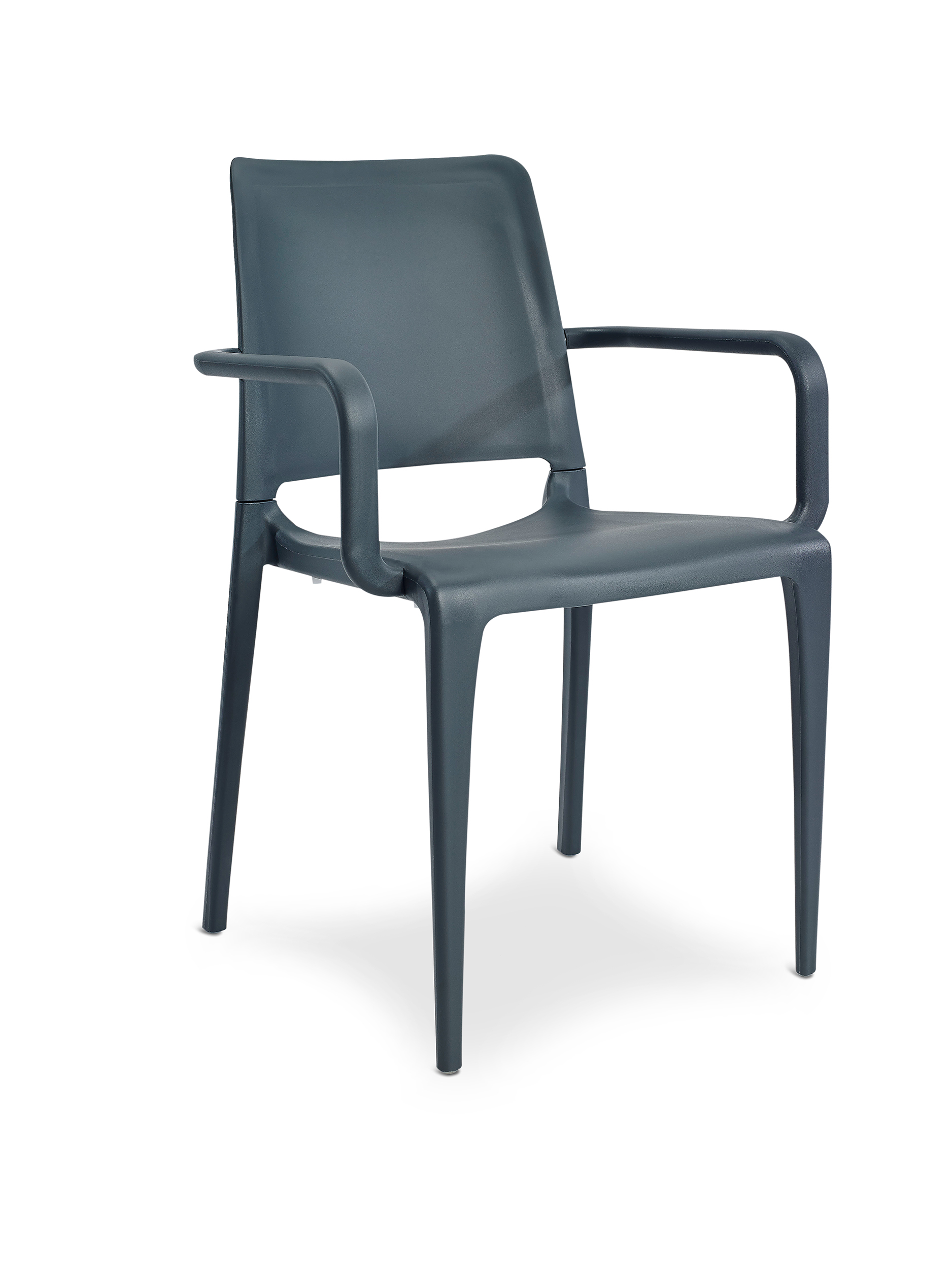fauteuil de jardin empilable en polypropylène renforcé gris