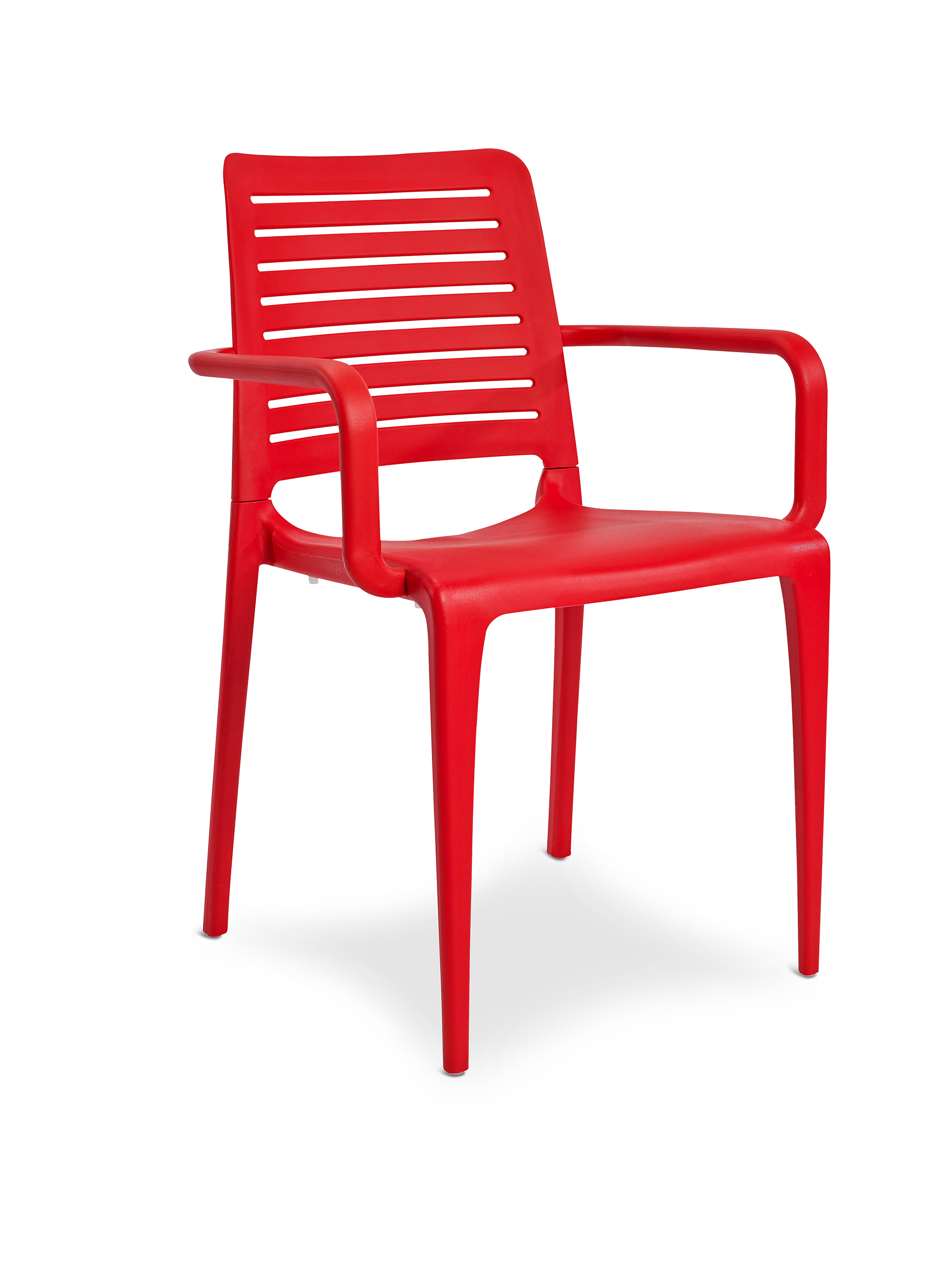 Fauteuil de jardin en polypropylène renforcé rouge