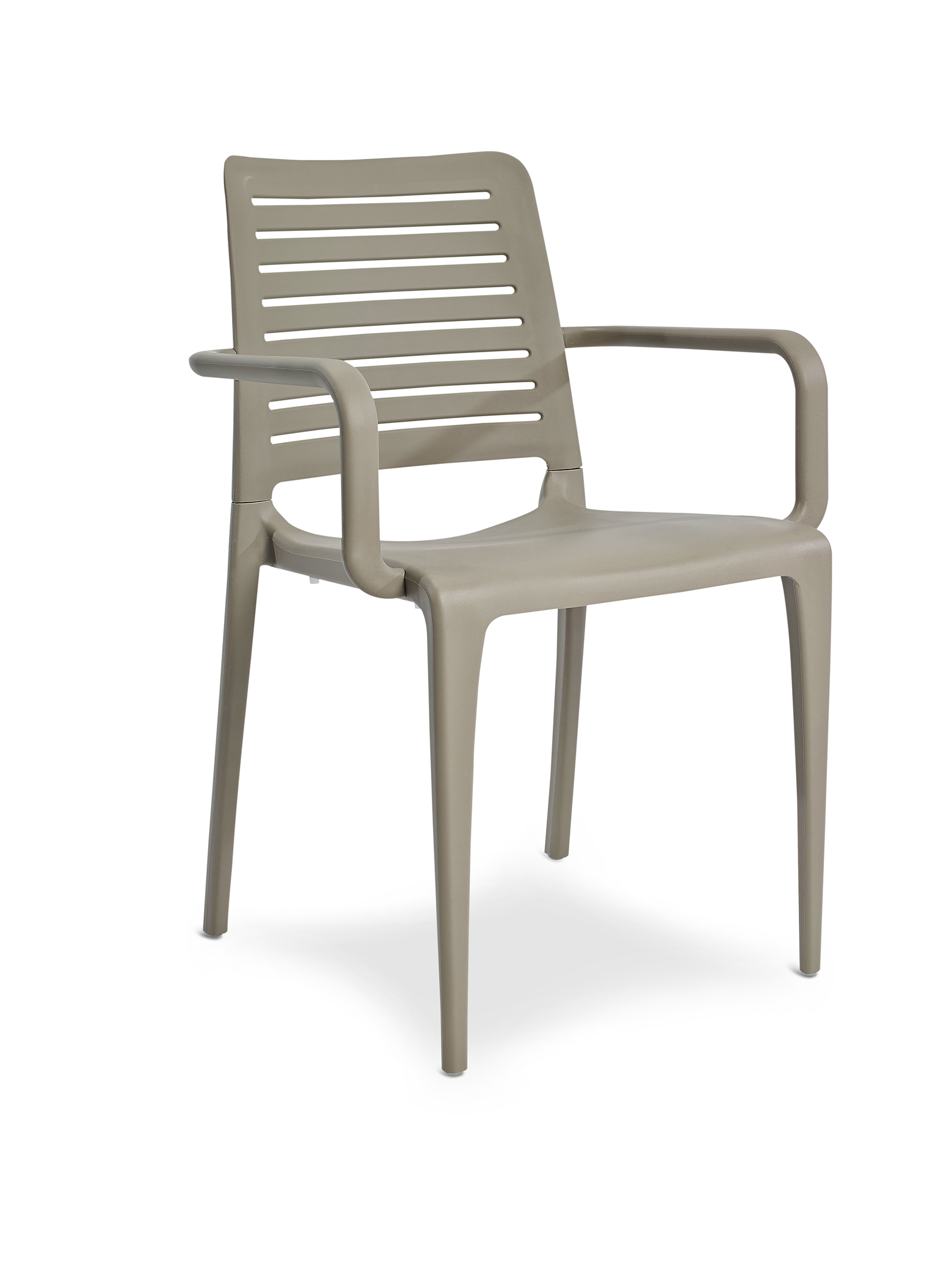 fauteuil de jardin en polypropylène renforcé taupe