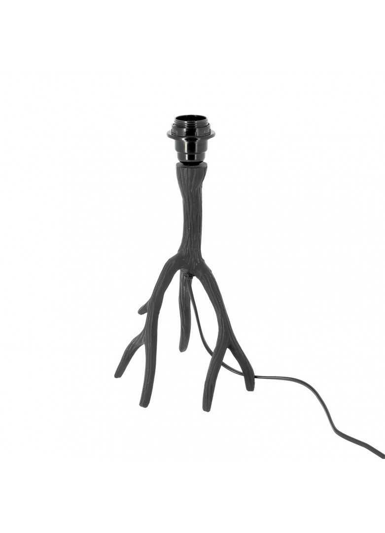 Pied de lampe cerf métal noir mat H34cm Pied de lampe cerf métal noir mat H34cm
