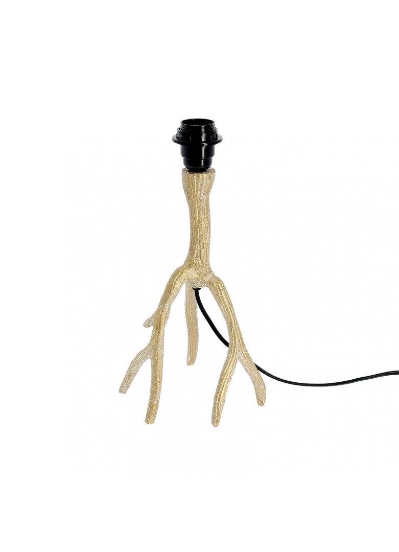 Pied de lampe cerf métal doré H34cm Pied de lampe cerf métal doré H34cm