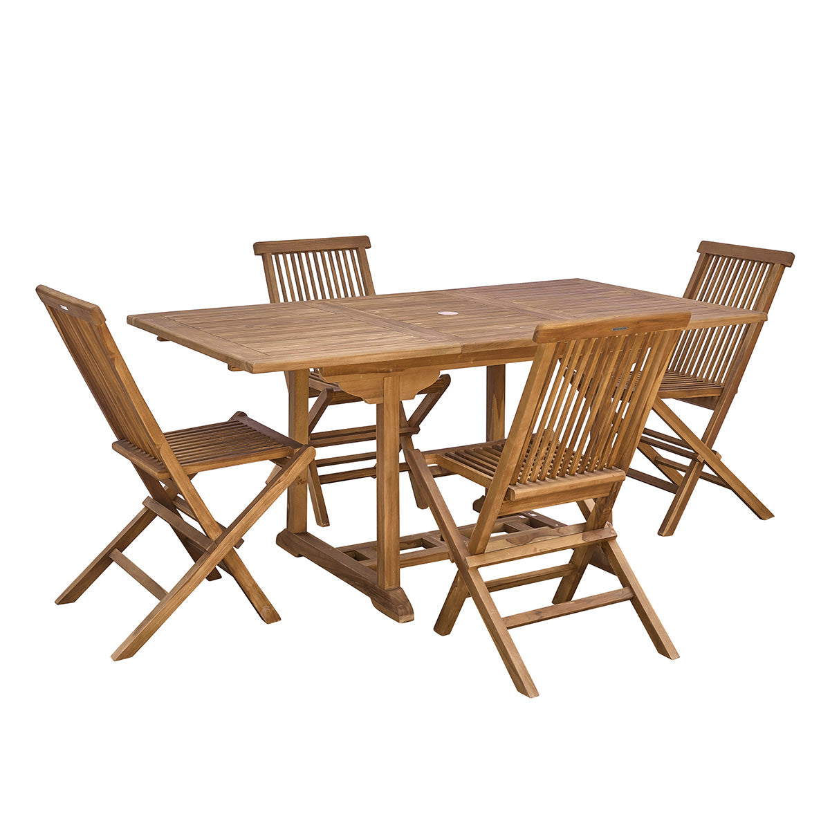 Salon de jardin extensible en teck huilé 4/8 personnes