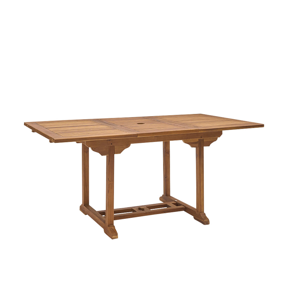 Table de jardin extensible en teck huilé 6/8 personnes