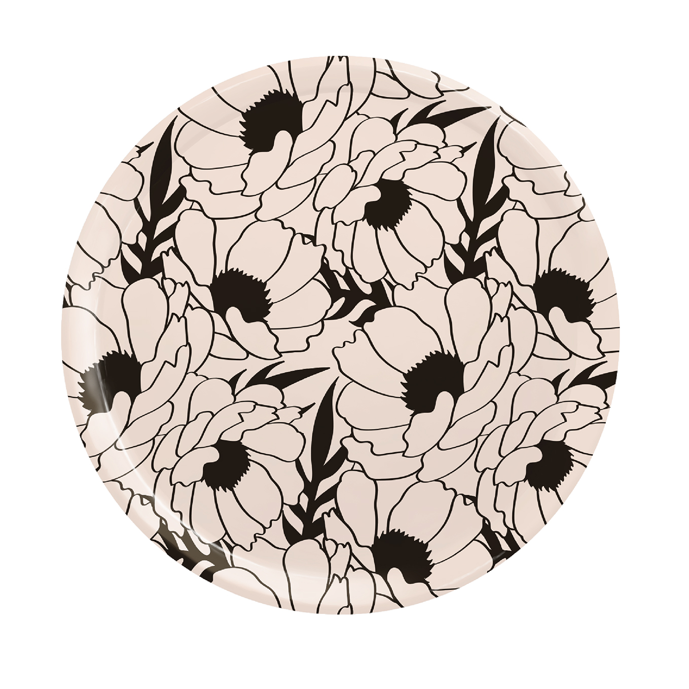 Grand plateau rond en bois scarlet (photo) Grand plateau rond en bois scarlet