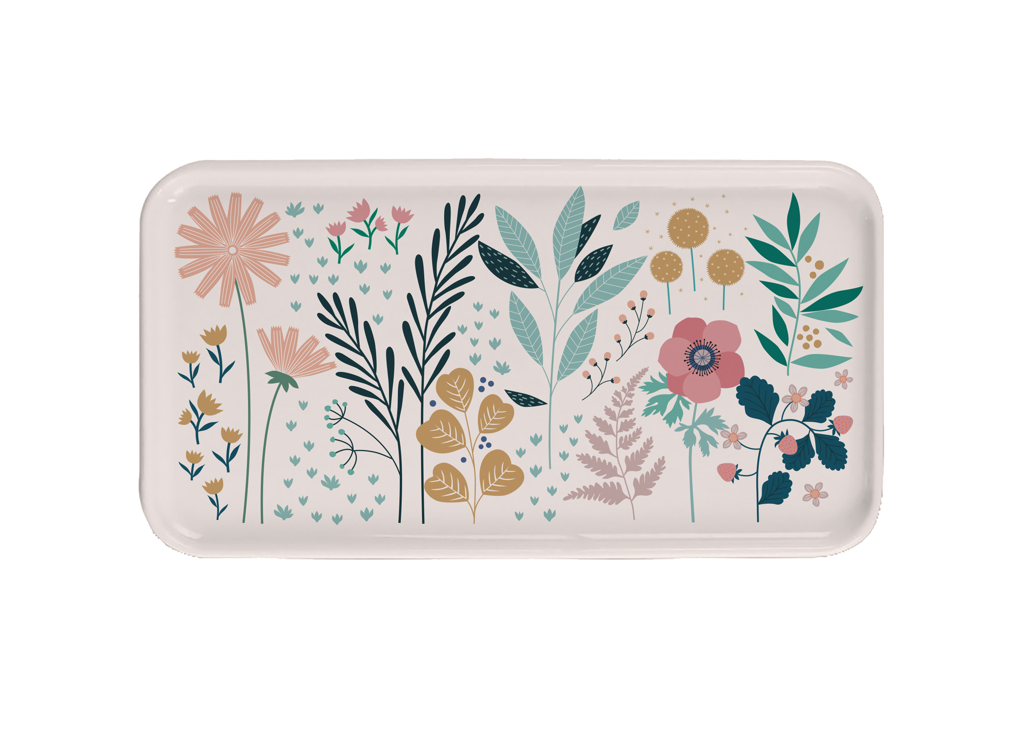Petit plateau en bois rectangulaire mon herbier 28x14 cm Petit plateau en bois rectangulaire mon herbier 28x14 cm