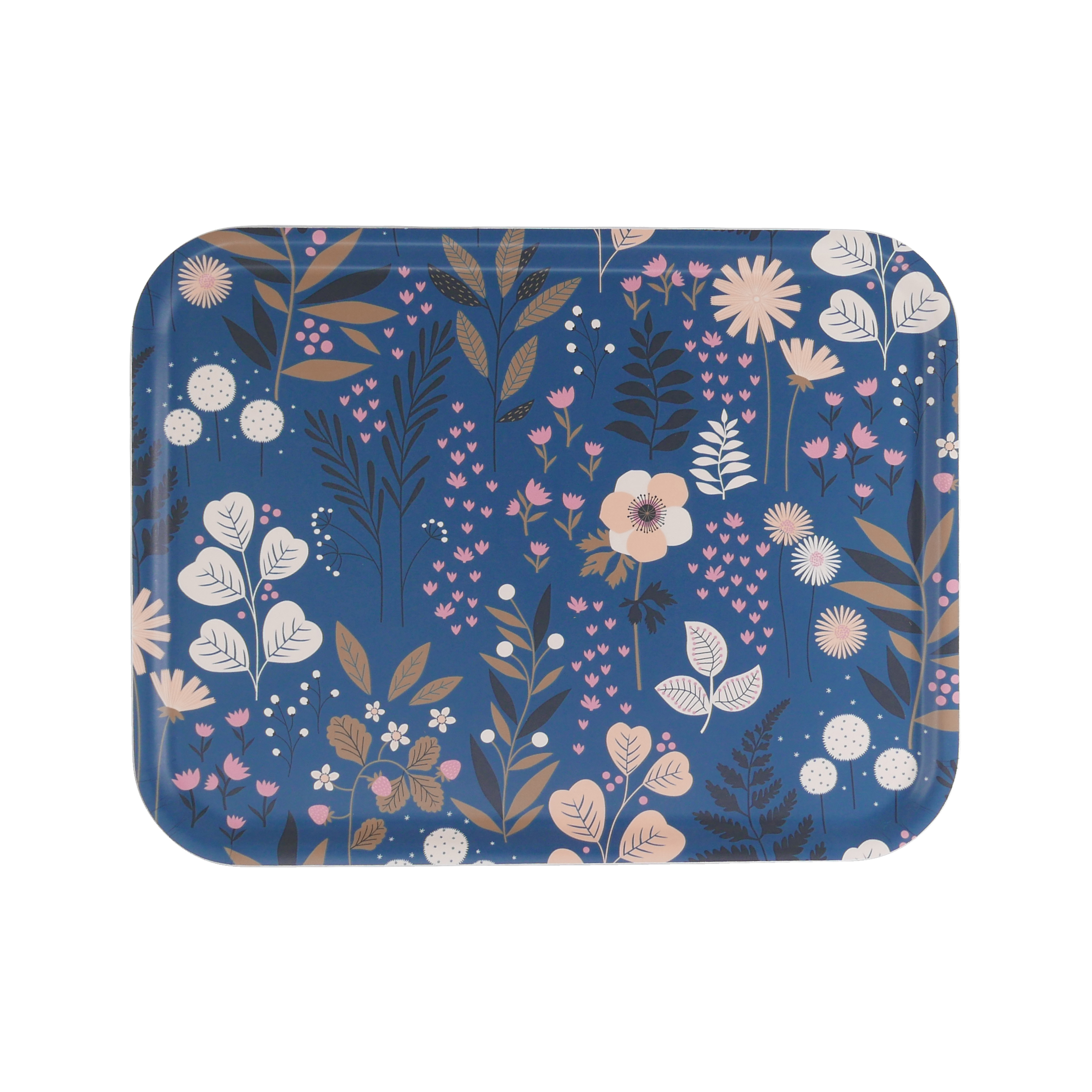 Grand plateau rectangle en bois mon herbier 43x33 cm Grand plateau rectangle en bois mon herbier 43x33 cm