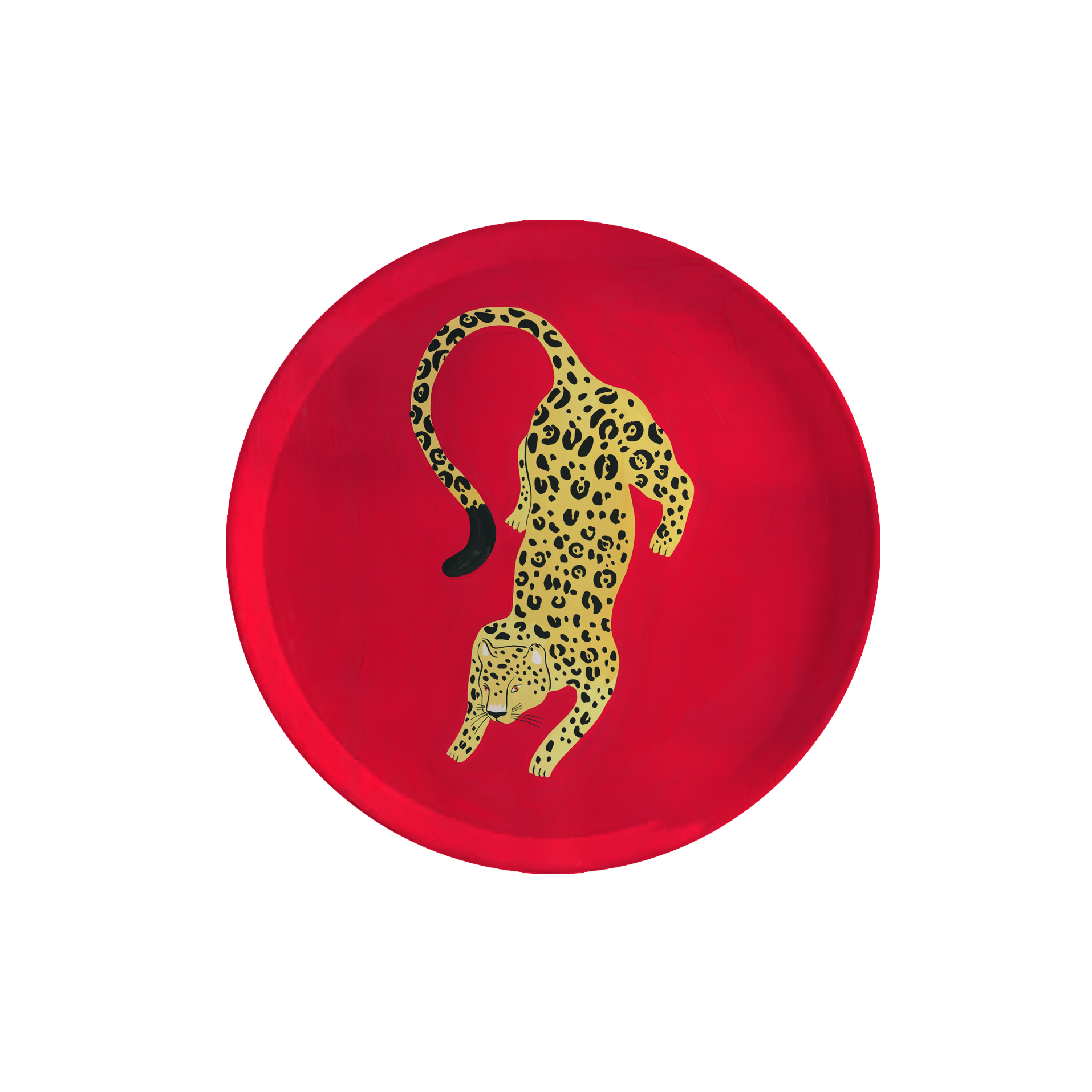 Plateau rond en bois tigre 35 cm