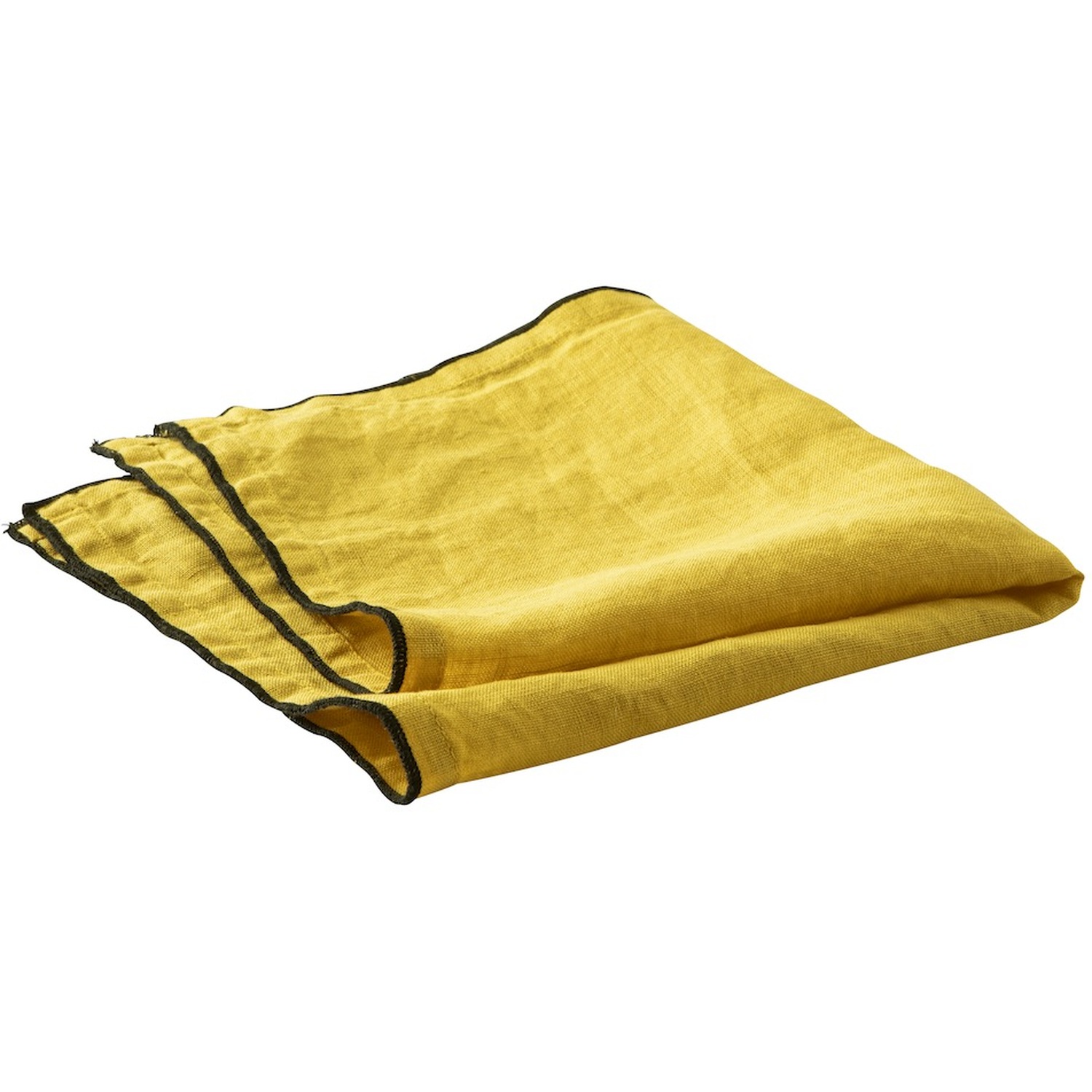 Serviette de table lin jaune 40x40 cm Serviette de table lin jaune 40x40 cm