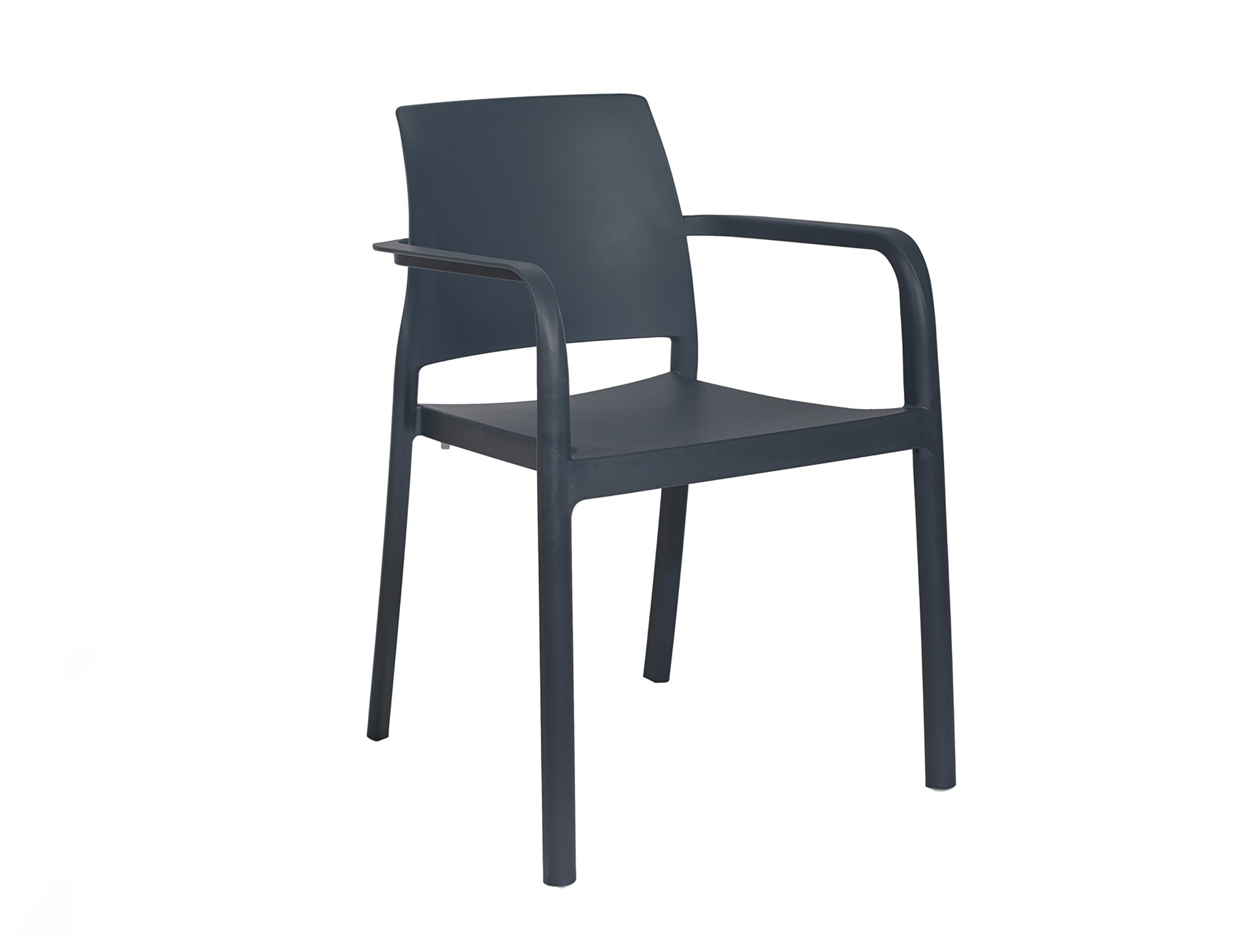 Fauteuil de jardin empilable en polypropylène renforcé gris Fauteuil de jardin empilable en polypropylène renforcé gris