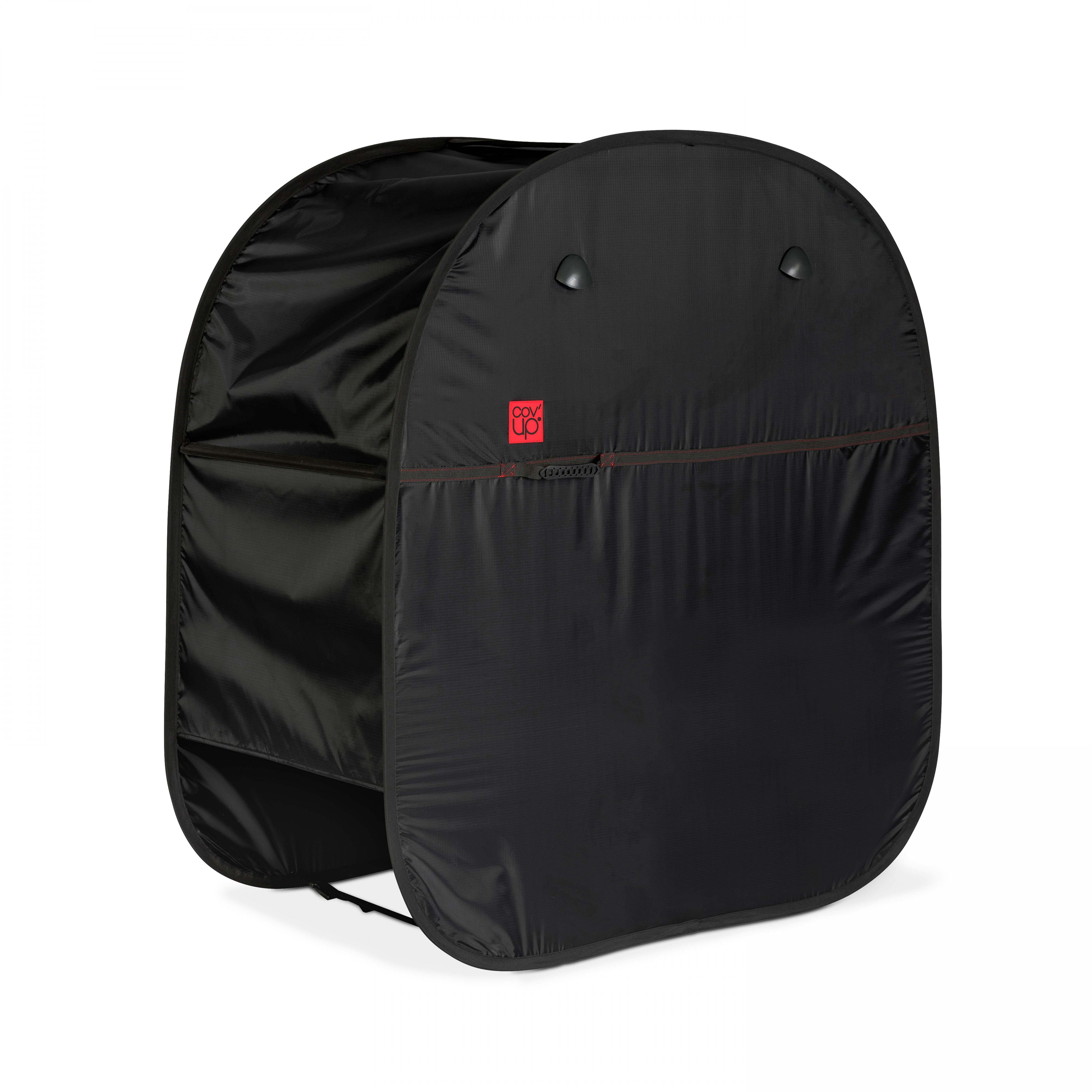 Housse de barbecue en polyester noir (photo) Housse de barbecue en polyester noir