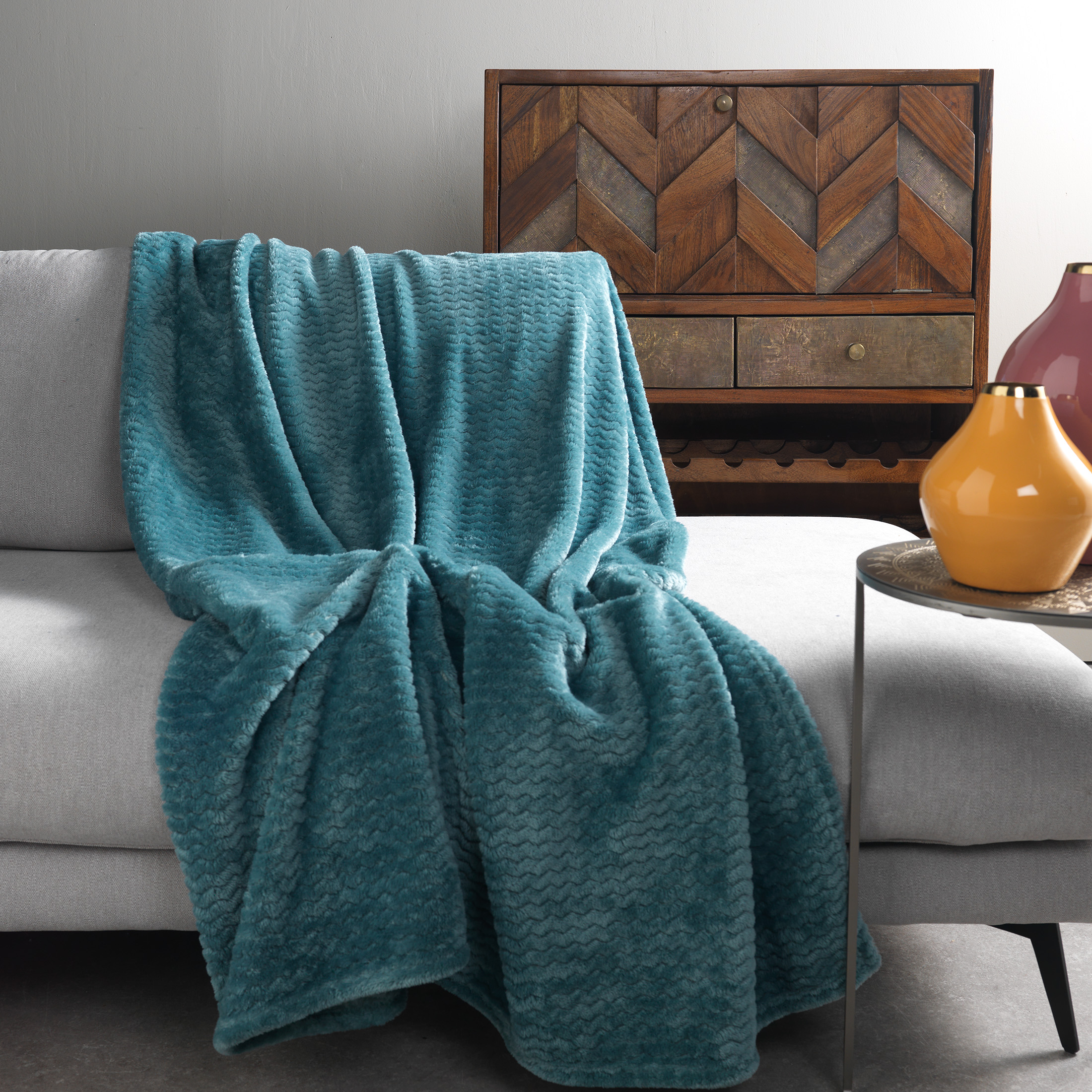 Plaid en polyester Vert foncé 150x200 (photo) Plaid en polyester Vert foncé 150x200