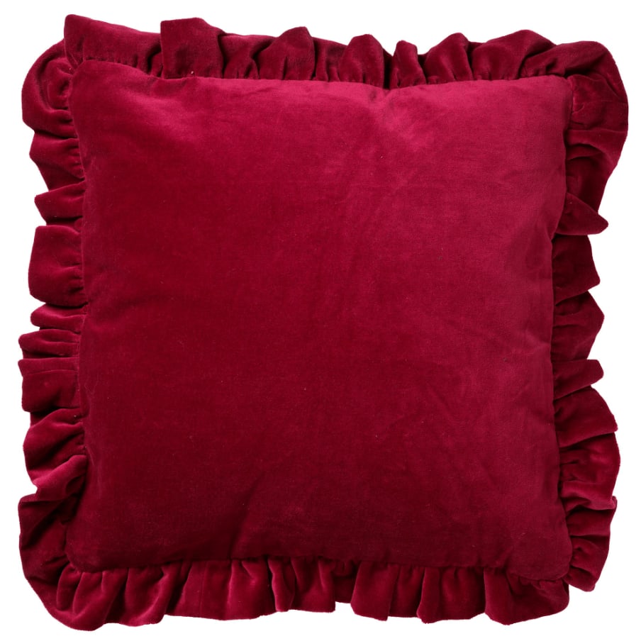 coussin en velours Prune rouge 45x45 coussin en velours Prune rouge 45x45
