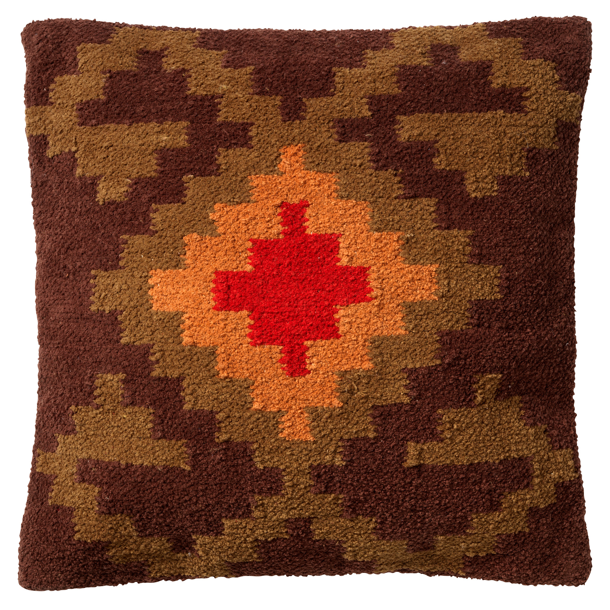 Coussin - marron en coton 45x45 cm avec motif