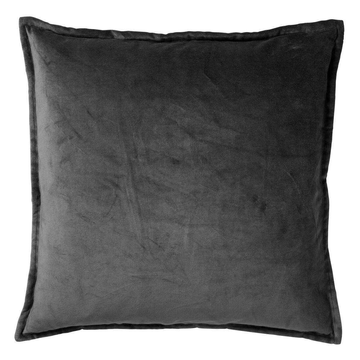 coussin en velours Anthracite 50x50 (photo) coussin en velours Anthracite 50x50