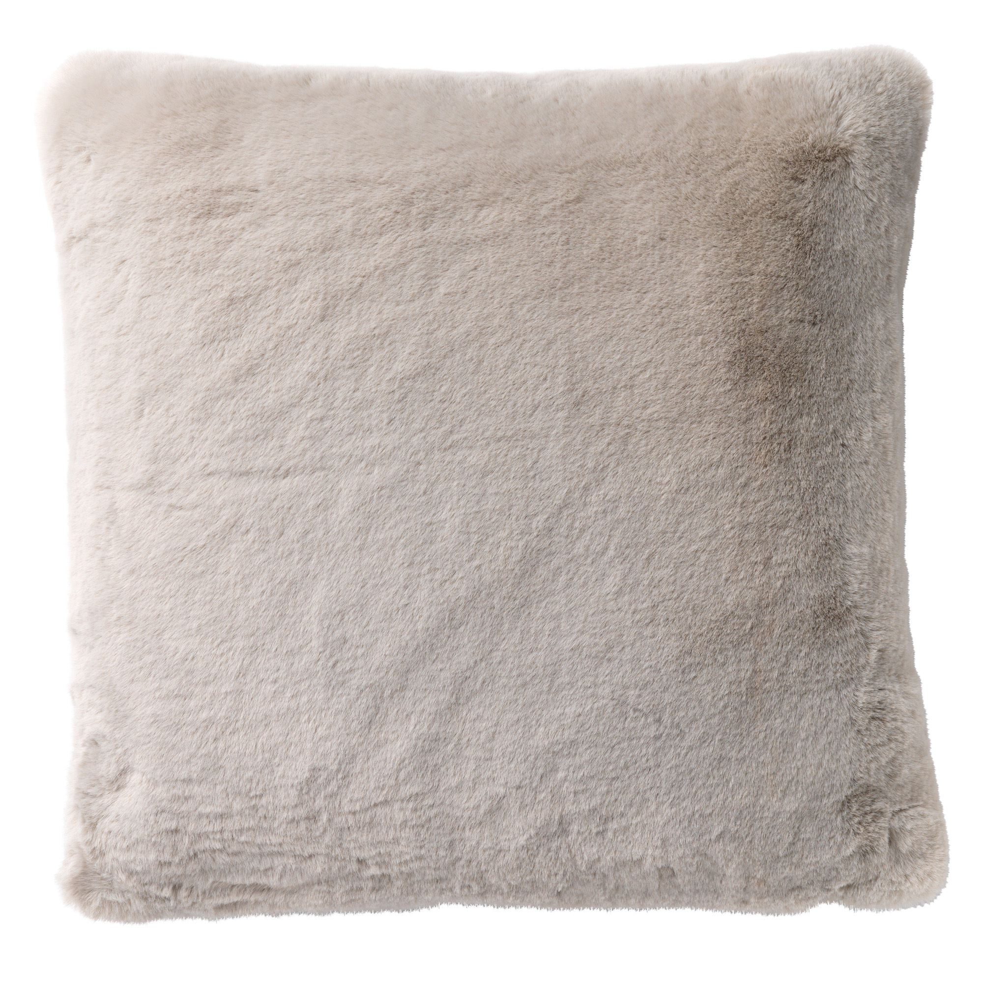 coussin imitation fourrure Gris souris 45x45