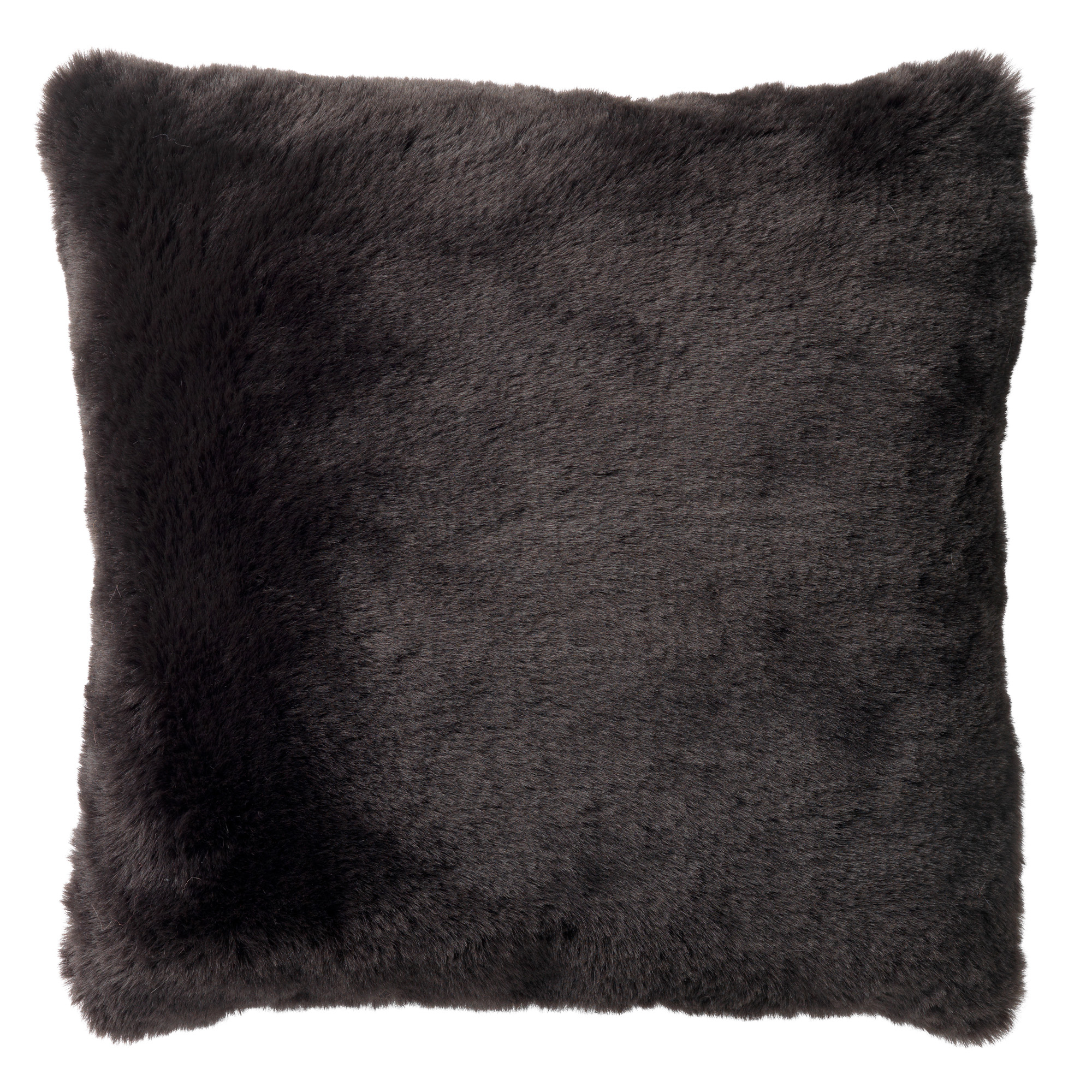coussin imitation fourrure Noir 45x45 (photo) coussin imitation fourrure Noir 45x45
