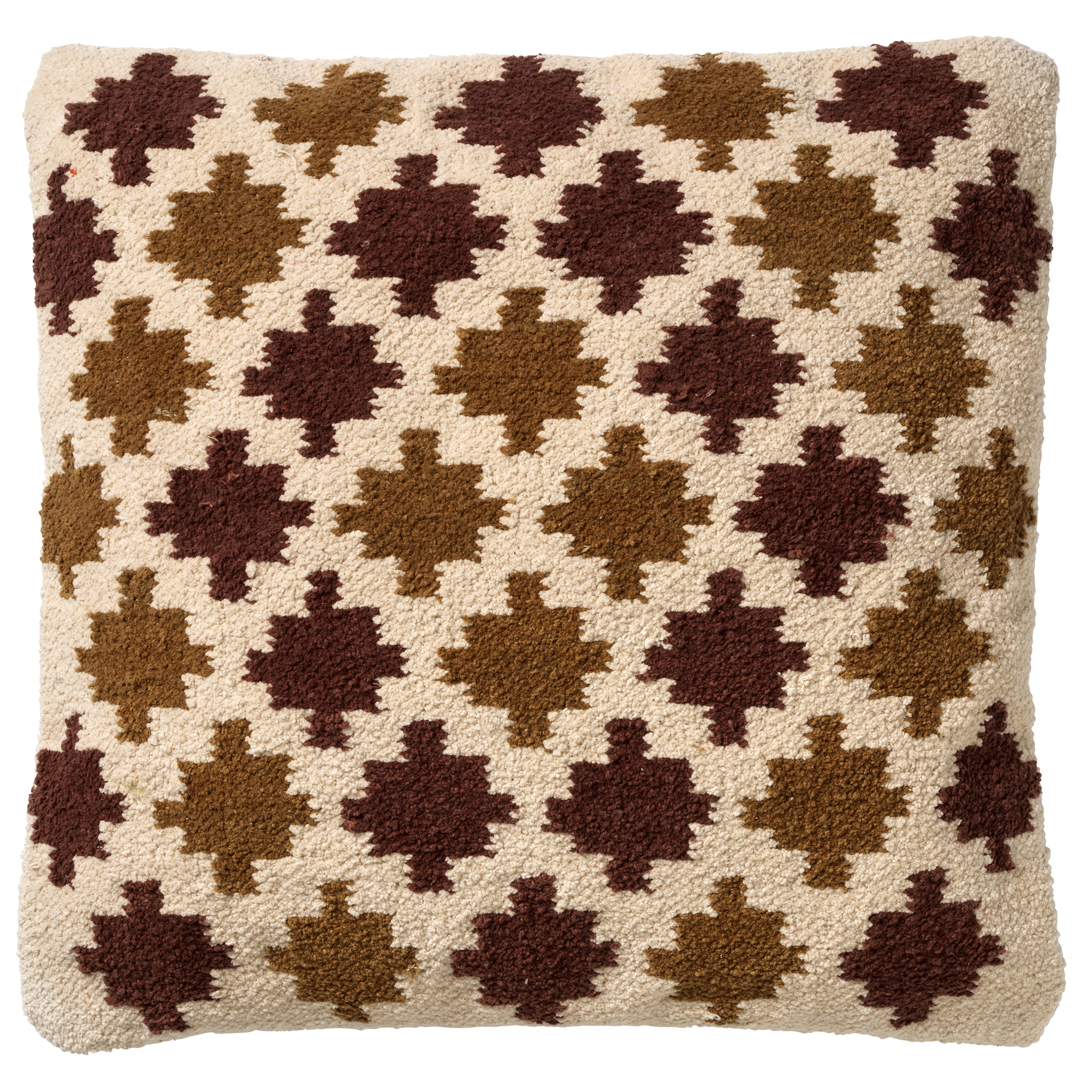 Coussin - marron en coton 45x45 cm avec motif