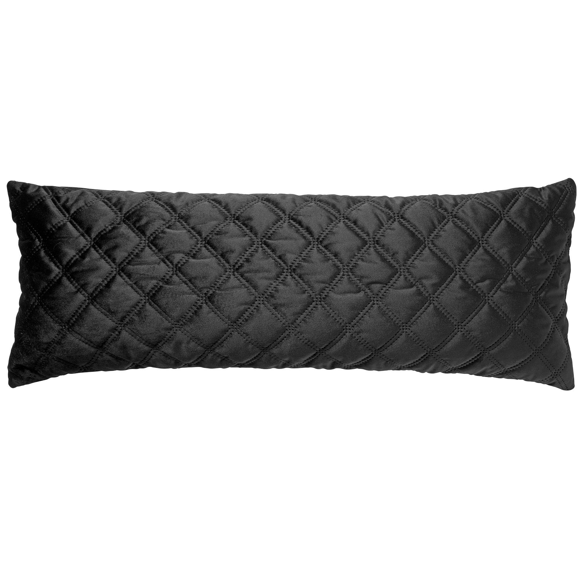 coussin en velours Noir - 30x80 (photo) coussin en velours Noir - 30x80