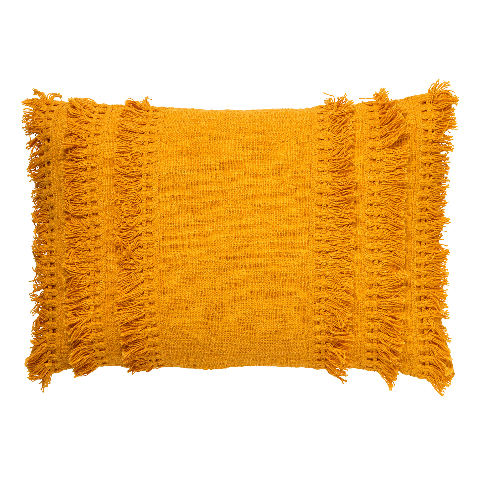 Coussin - jaune en coton 40x60 cm uni