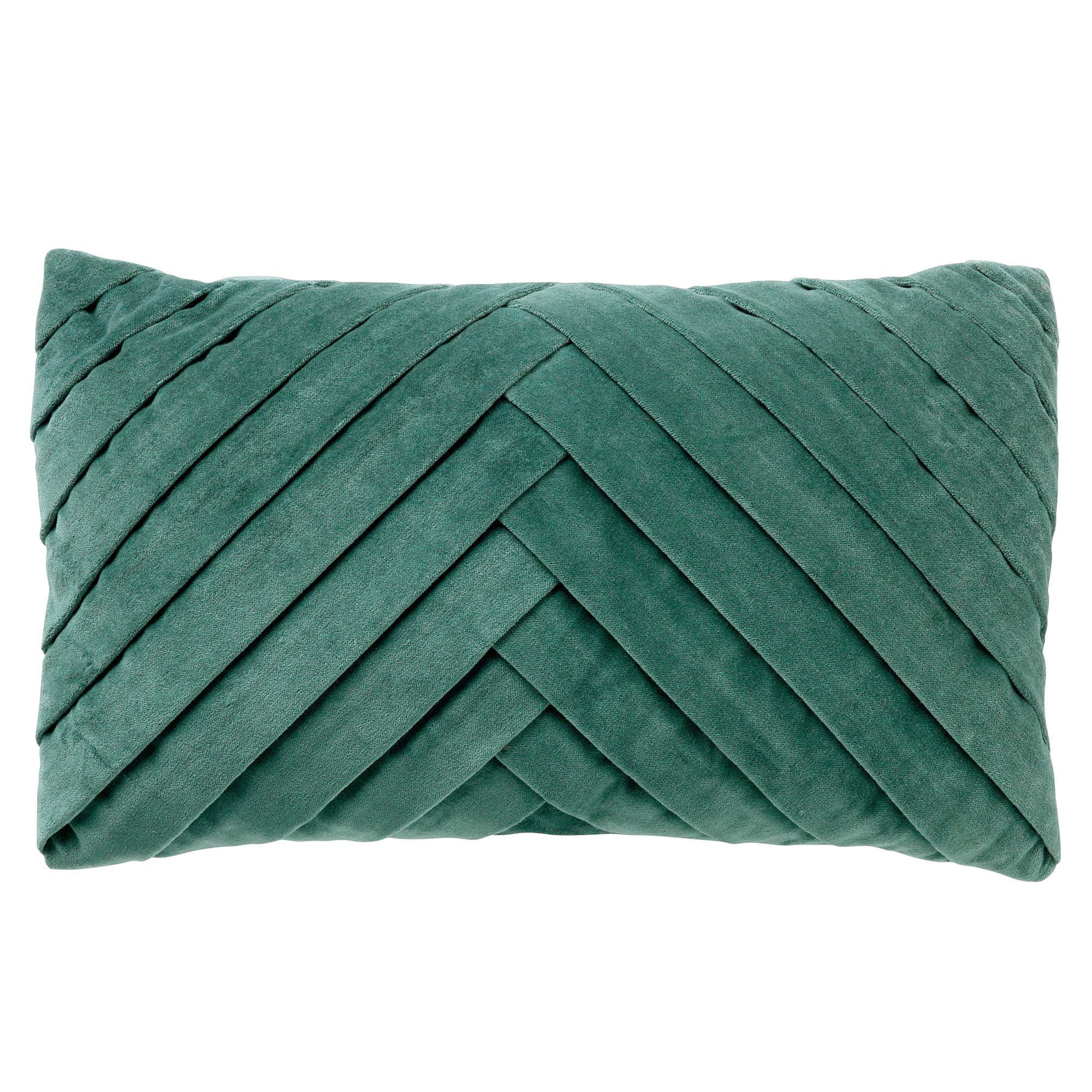 Housse de coussin en velours Vert pin 30x50 Housse de coussin en velours Vert pin 30x50
