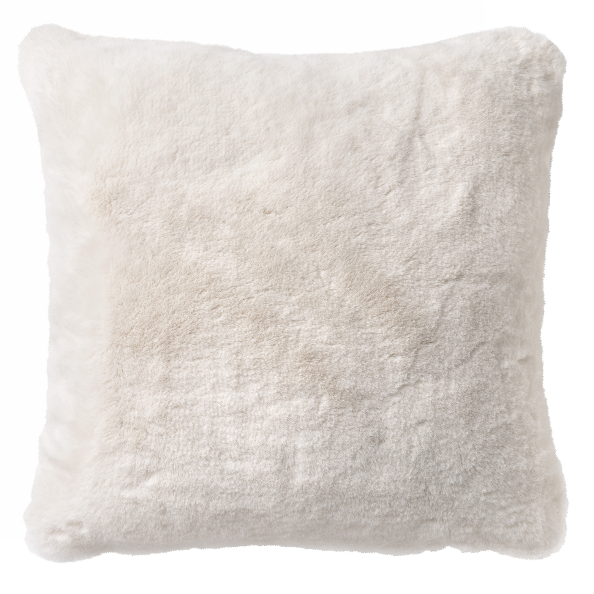 Housse de coussin avec imitation fourrure Blanc 45x45