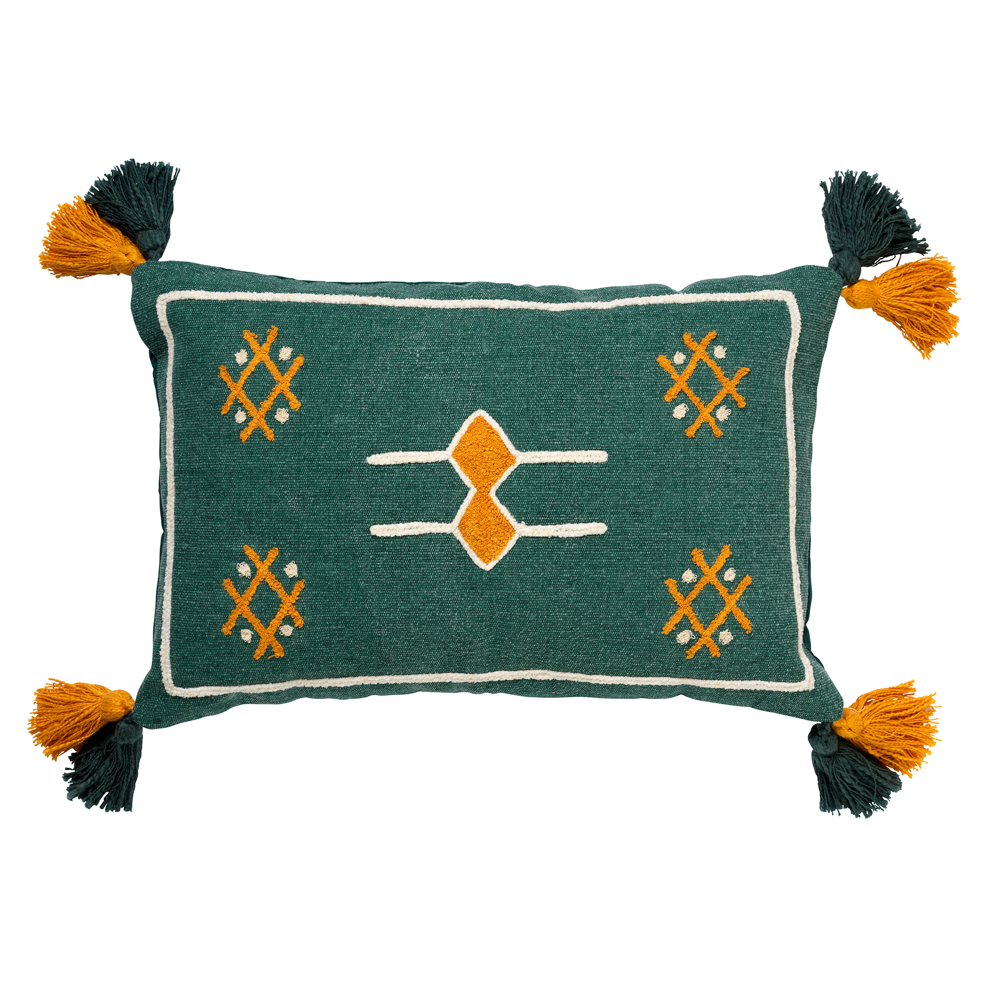 Housse de coussin en coton Vert pin 40x60 Housse de coussin en coton Vert pin 40x60