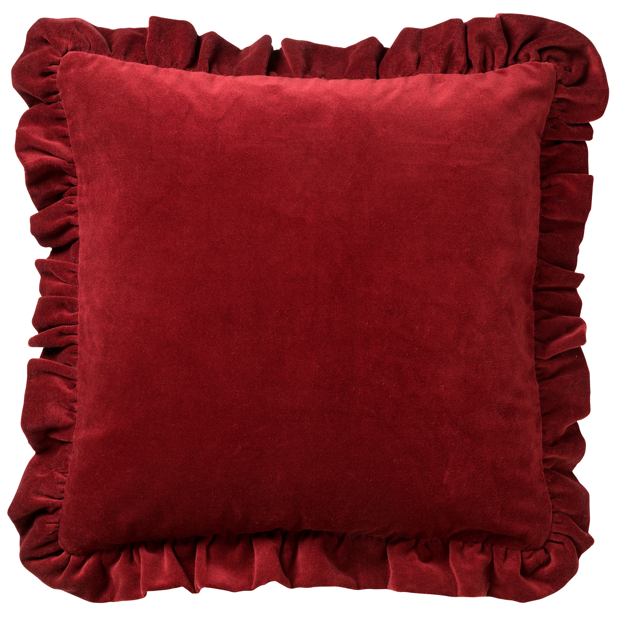 Housse de coussin en velours Rouge foncé 45x45 Housse de coussin en velours Rouge foncé 45x45