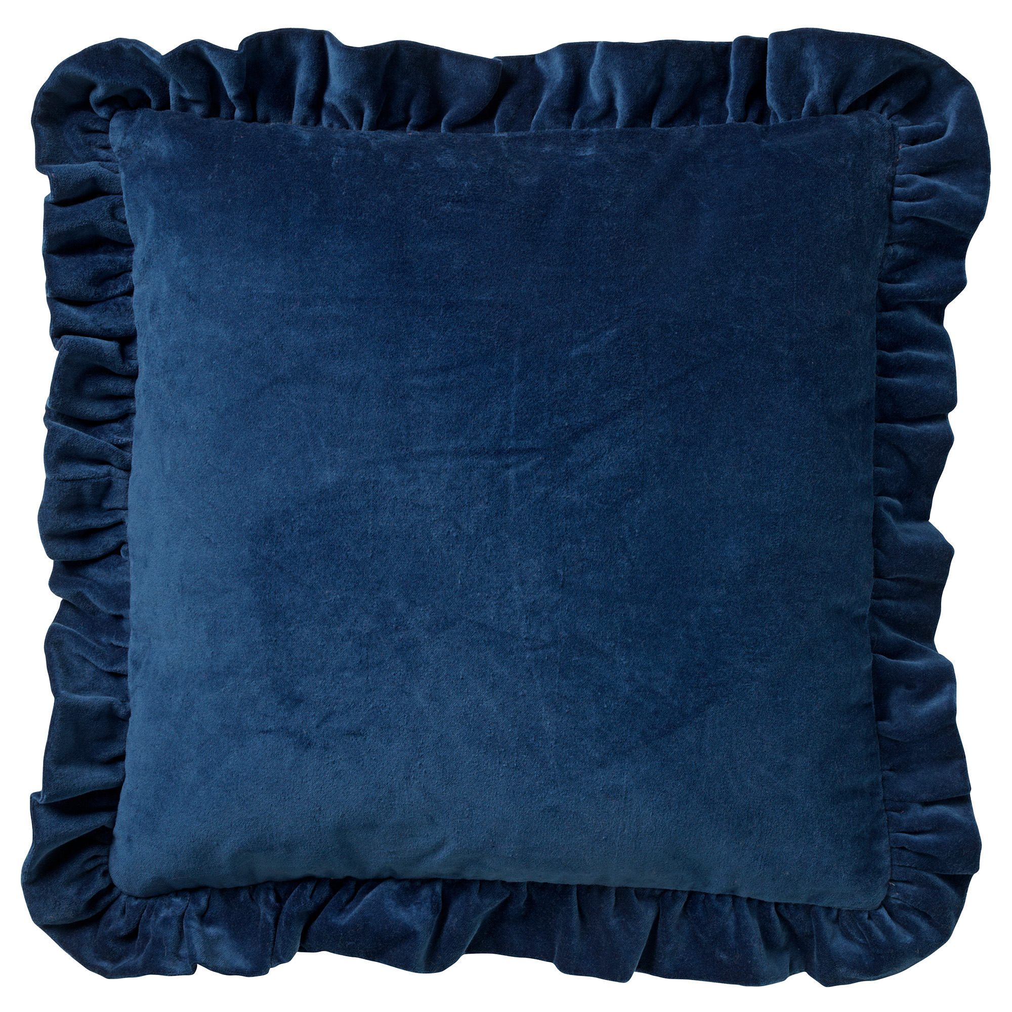 Housse de coussin en velours Bleu saphir 45x45 (photo) Housse de coussin en velours Bleu saphir 45x45