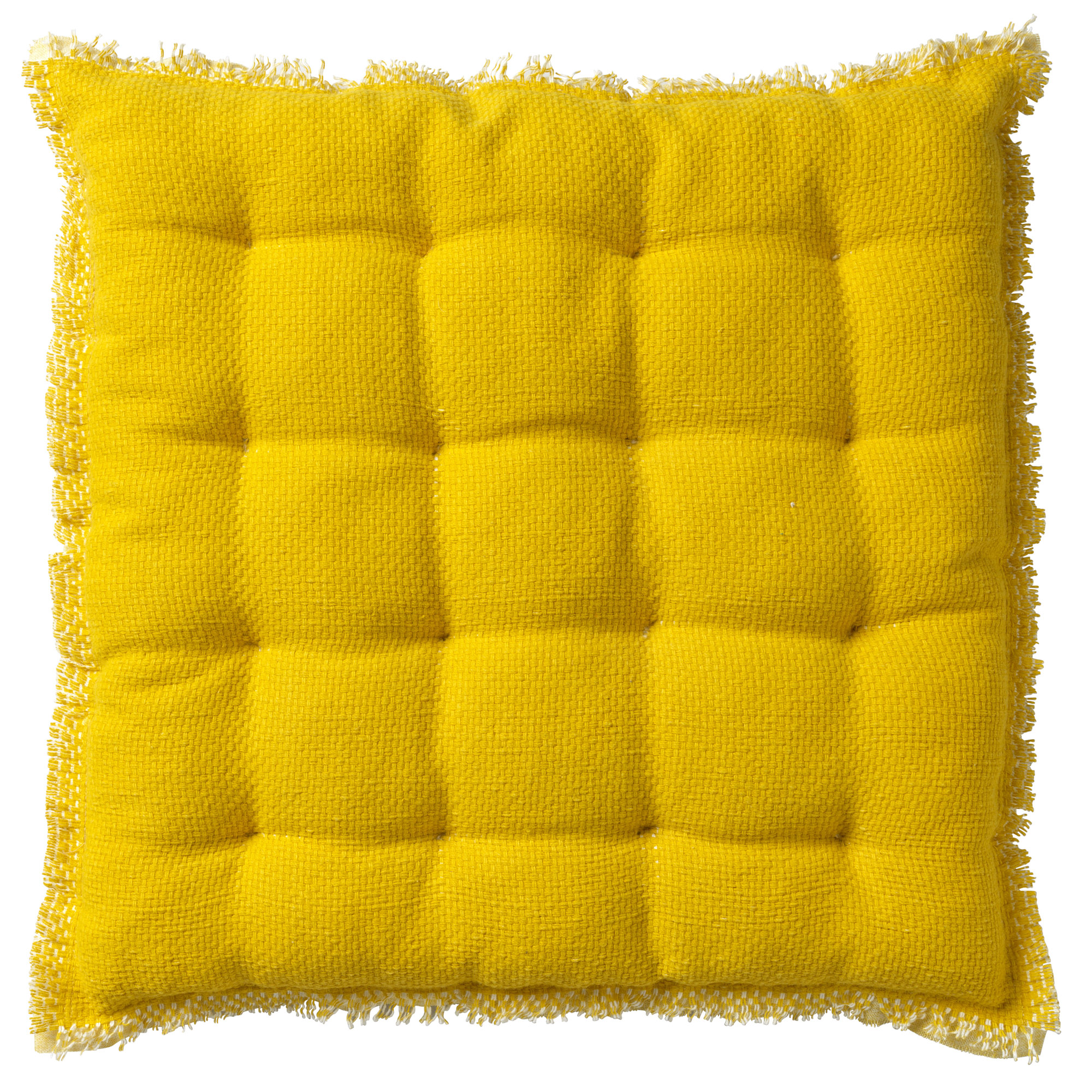 Coussin de sol en coton Jaune citron 40x40 (photo) Coussin de sol en coton Jaune citron 40x40