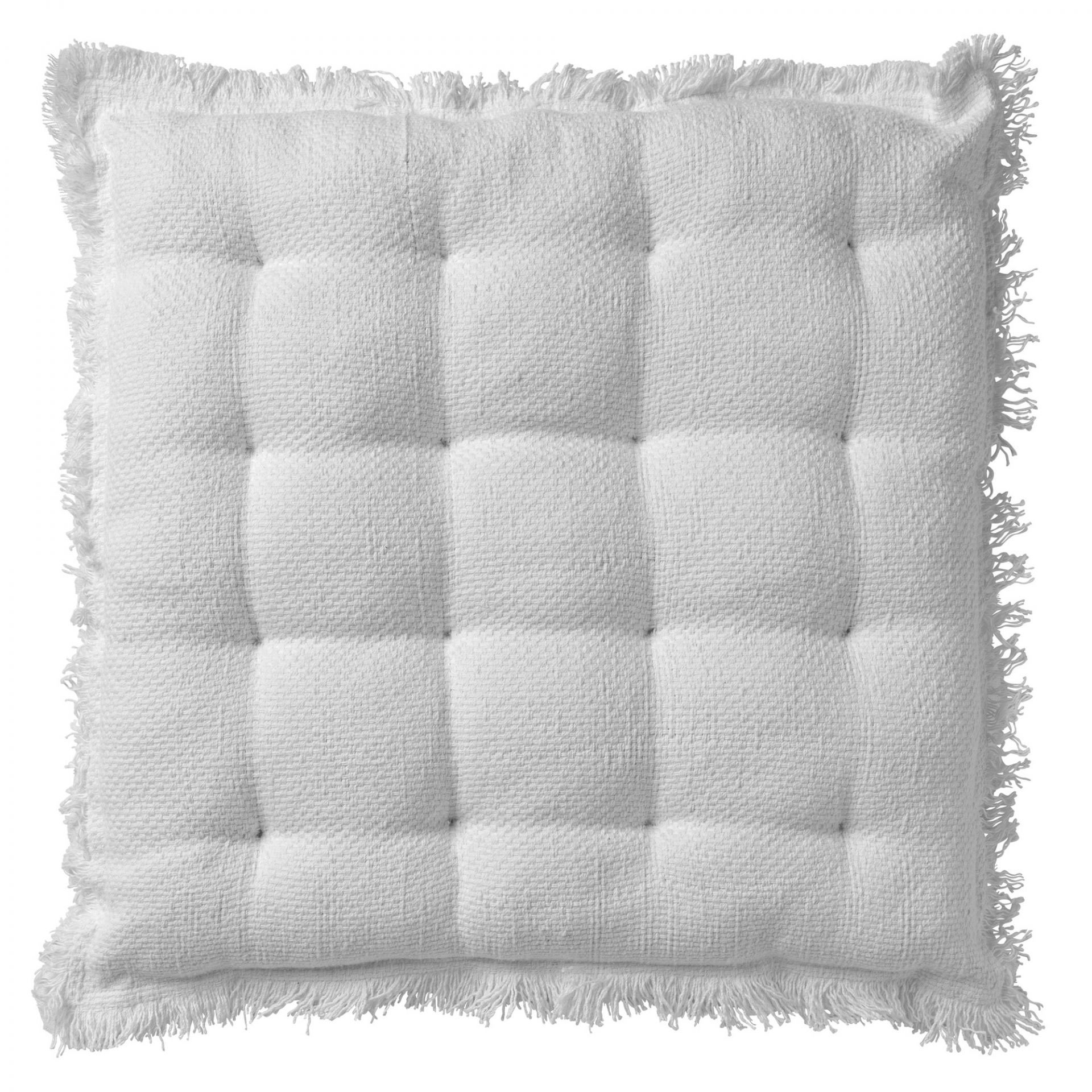 Galette de chaise blanc en coton 40x40 cm uni Galette de chaise blanc en coton 40x40 cm uni