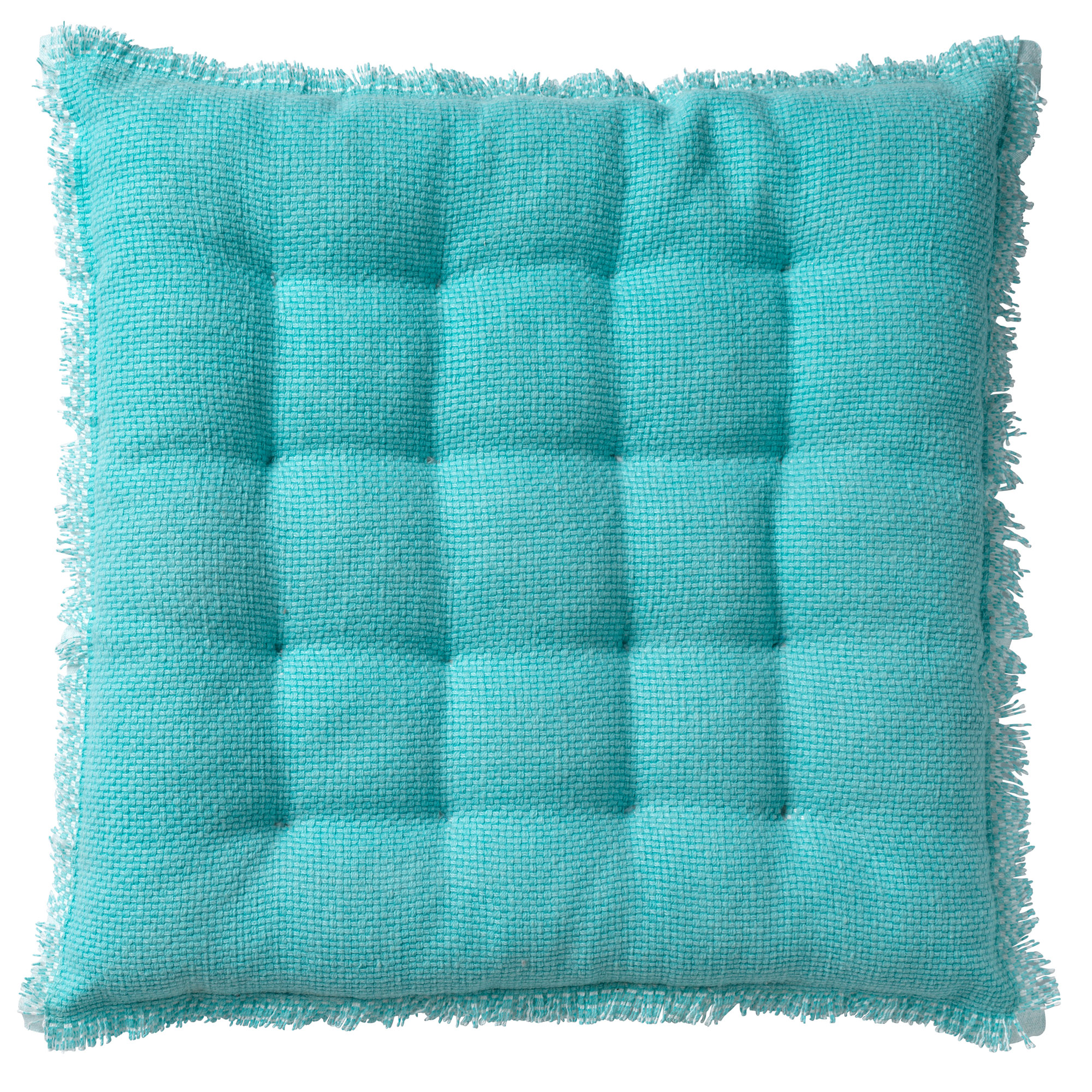 Coussin de sol en coton Turquoise 40x40 (photo) Coussin de sol en coton Turquoise 40x40