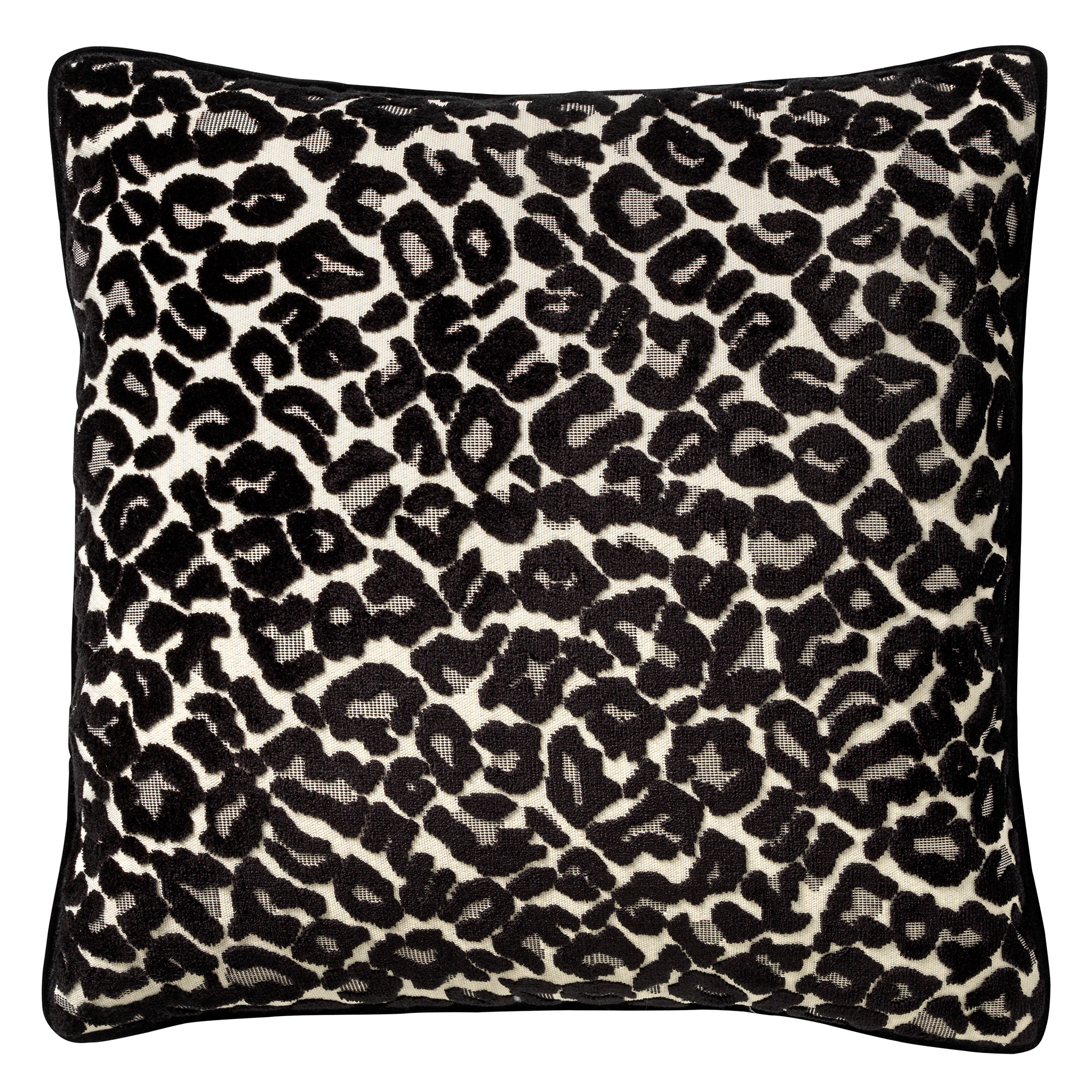 coussin en velours Noir 45x45 (photo) coussin en velours Noir 45x45