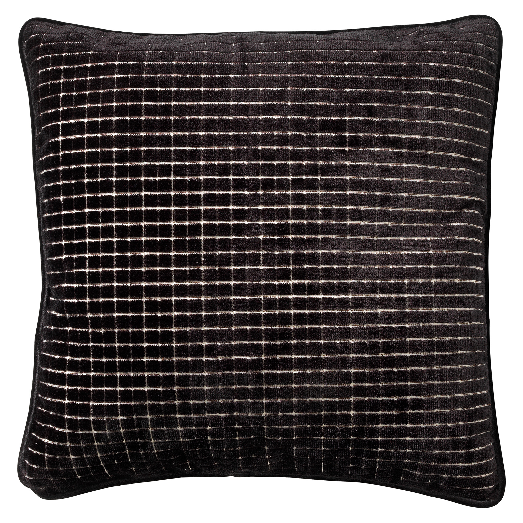 coussin en velours Noir 45x45 (photo) coussin en velours Noir 45x45