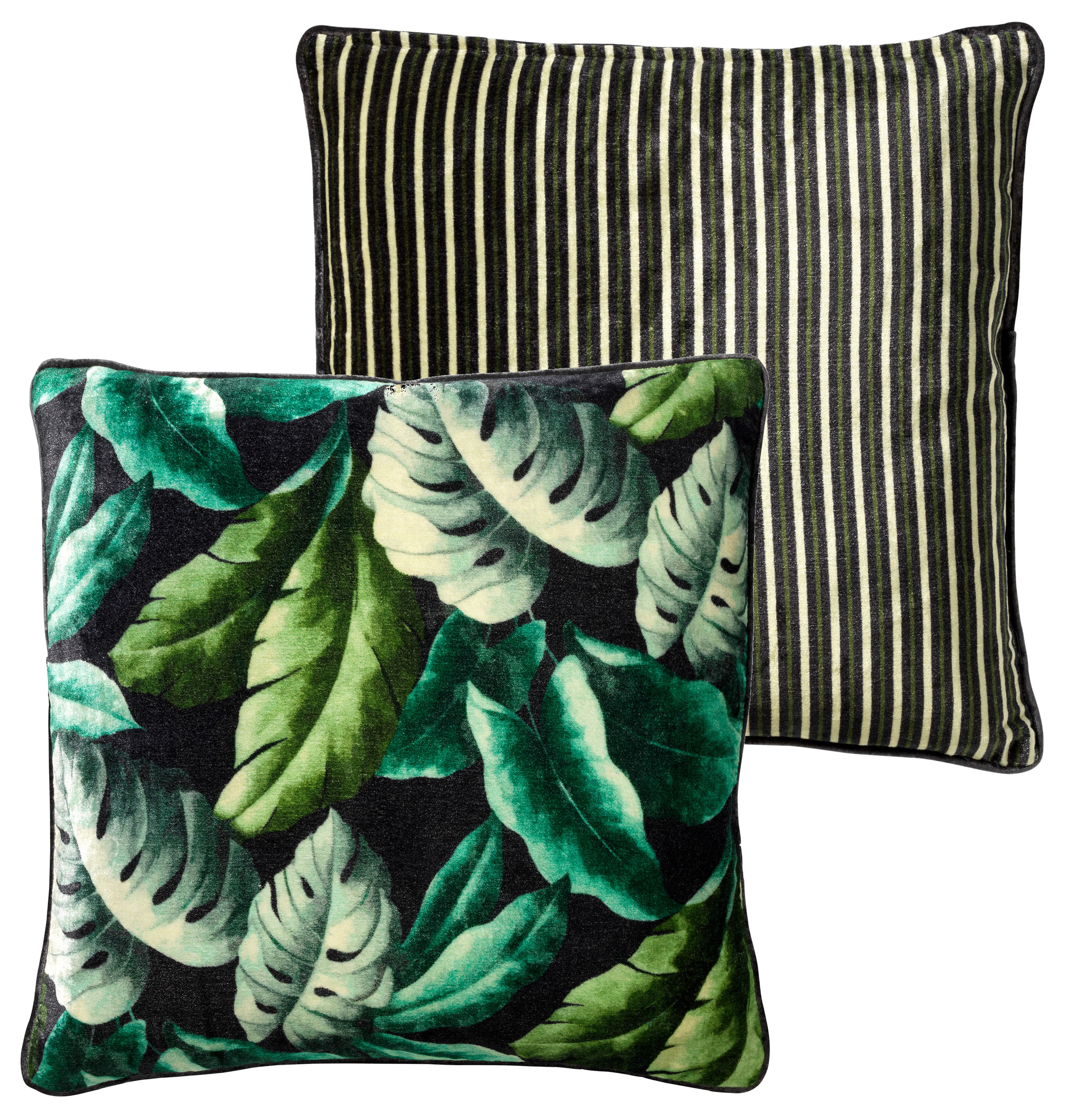 coussin en velours Noir 45x45 (photo) coussin en velours Noir 45x45