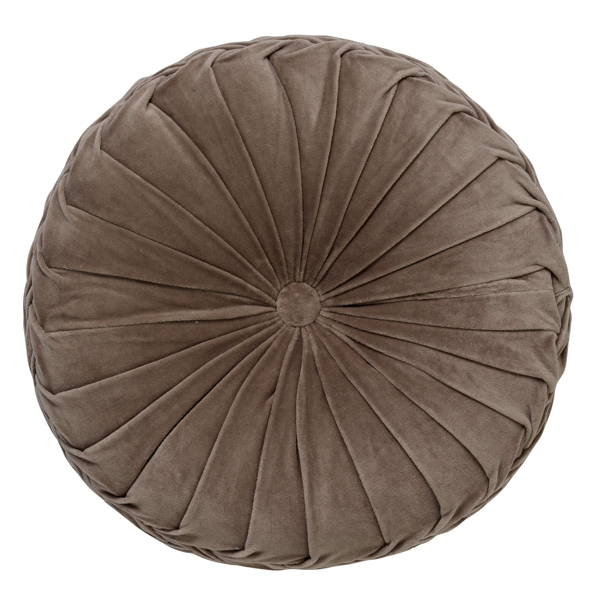 coussin rond en velours Taupe 40