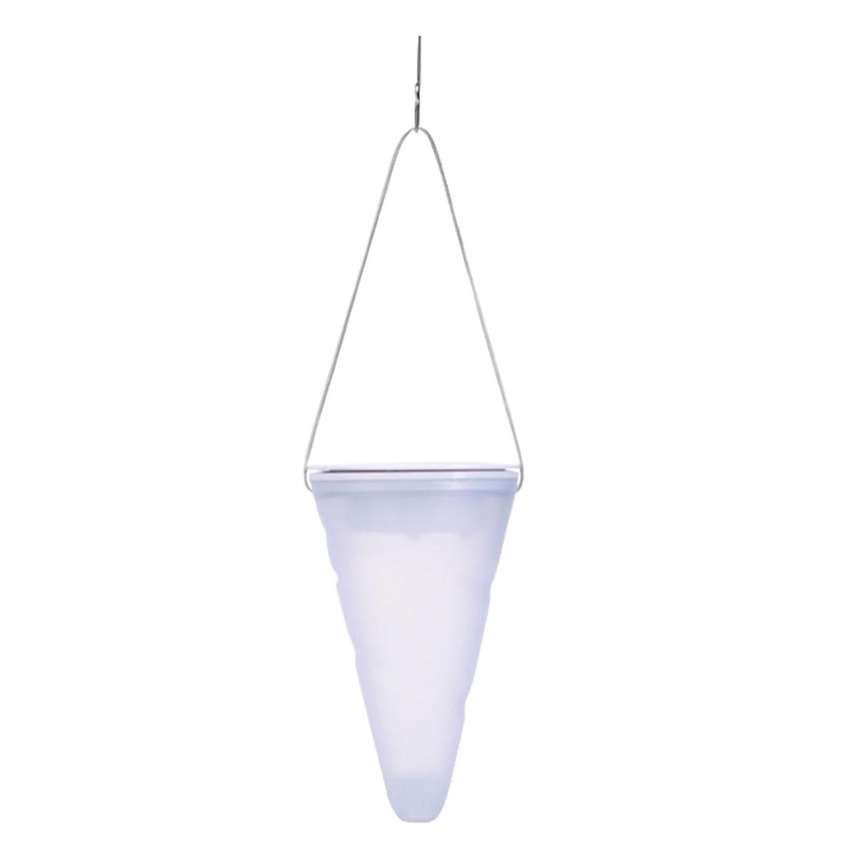 HANG CREAMY-Suspension solaire conique plastique transparent H27cm