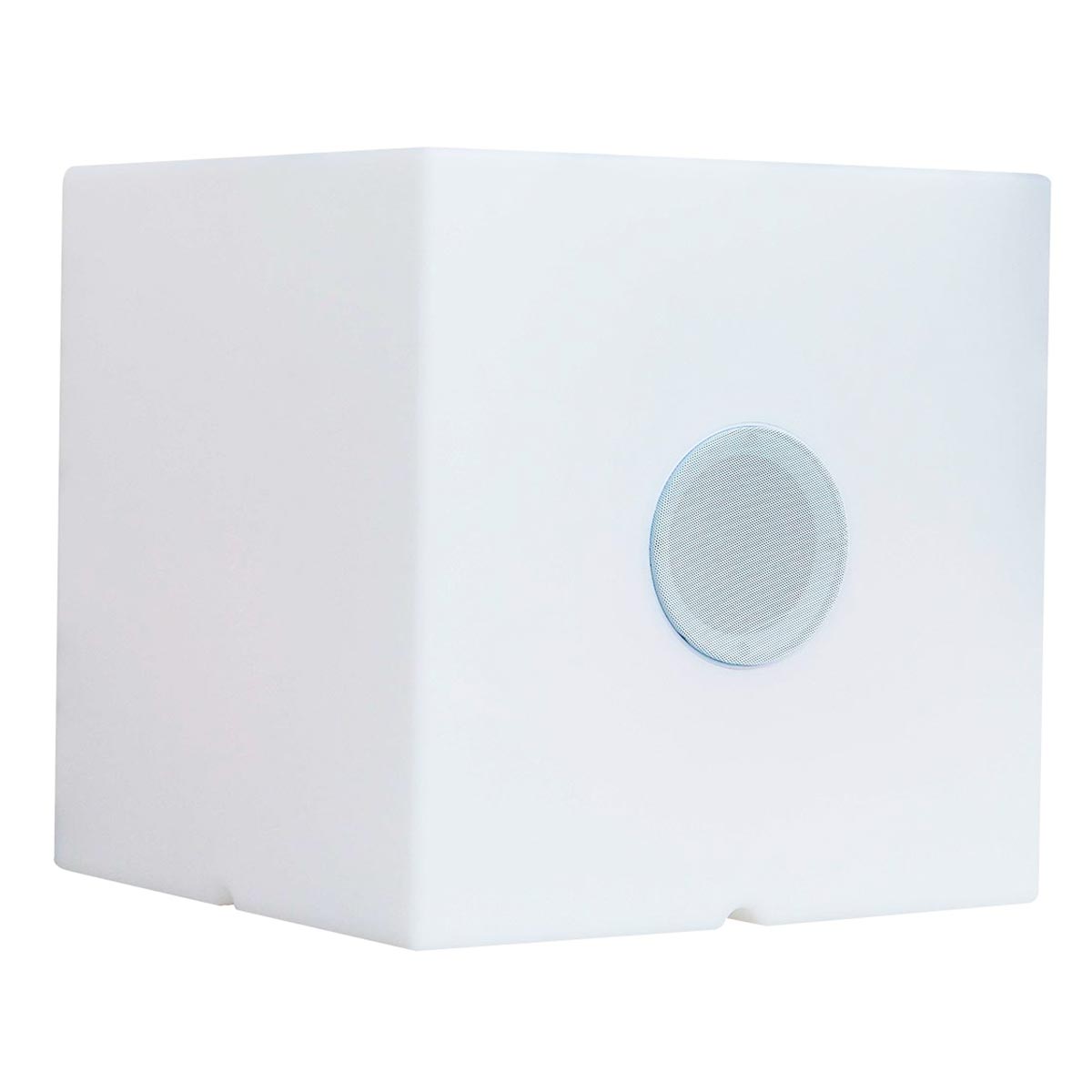 CARRY PLAY-Cube enceinte bluetooth plastique blanc H40cm