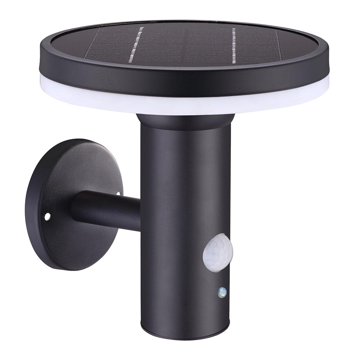 Applique murale solaire acier noir H17cm