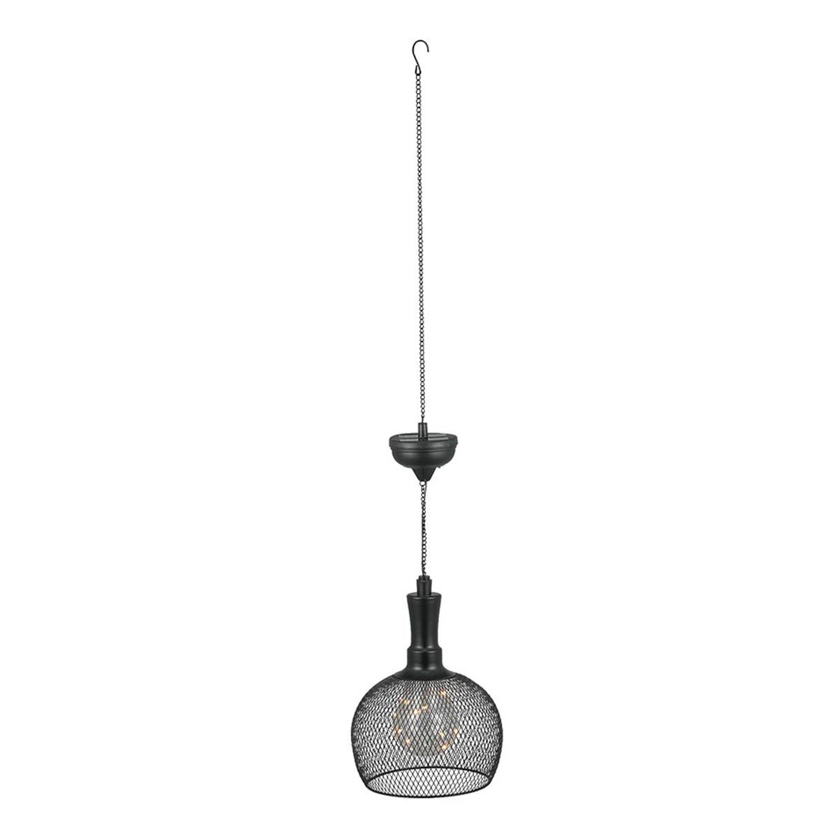 LOFT ROUND - Suspension solaire acier noir H85cm